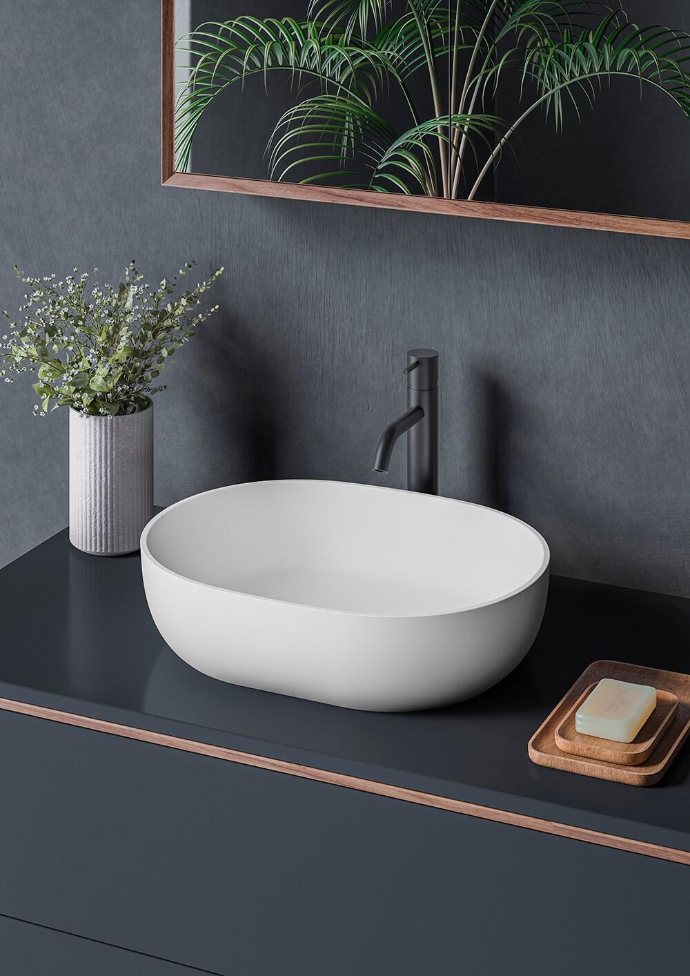 Ruvati 19-inch epiStone Solid Surface Modern Bathroom Vessel Sink