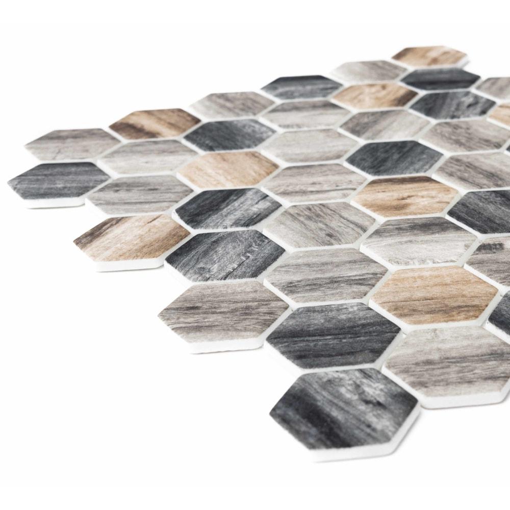 The Tile Life Honeycomb Greige 1.88x1.88 Glass Mosaic Wall Tile - 1 Sheet (1.12 Sq. ft.)