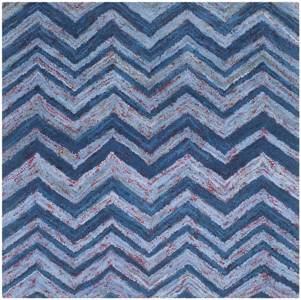 Nantucket NAN145 Hand Tufted Area Rug - Blue/Multi - 6'x6' - Safavieh.