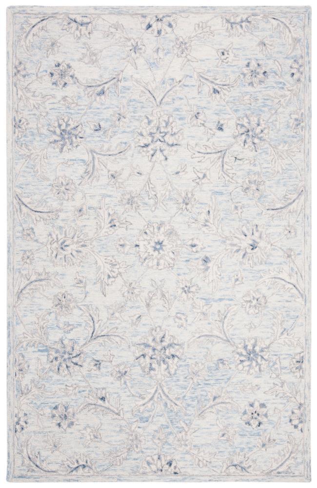 Micro-Loop MLP506 Hand Tufted Indoor Area Rug - Light Blue/Ivory - 4'x6'- Safavieh