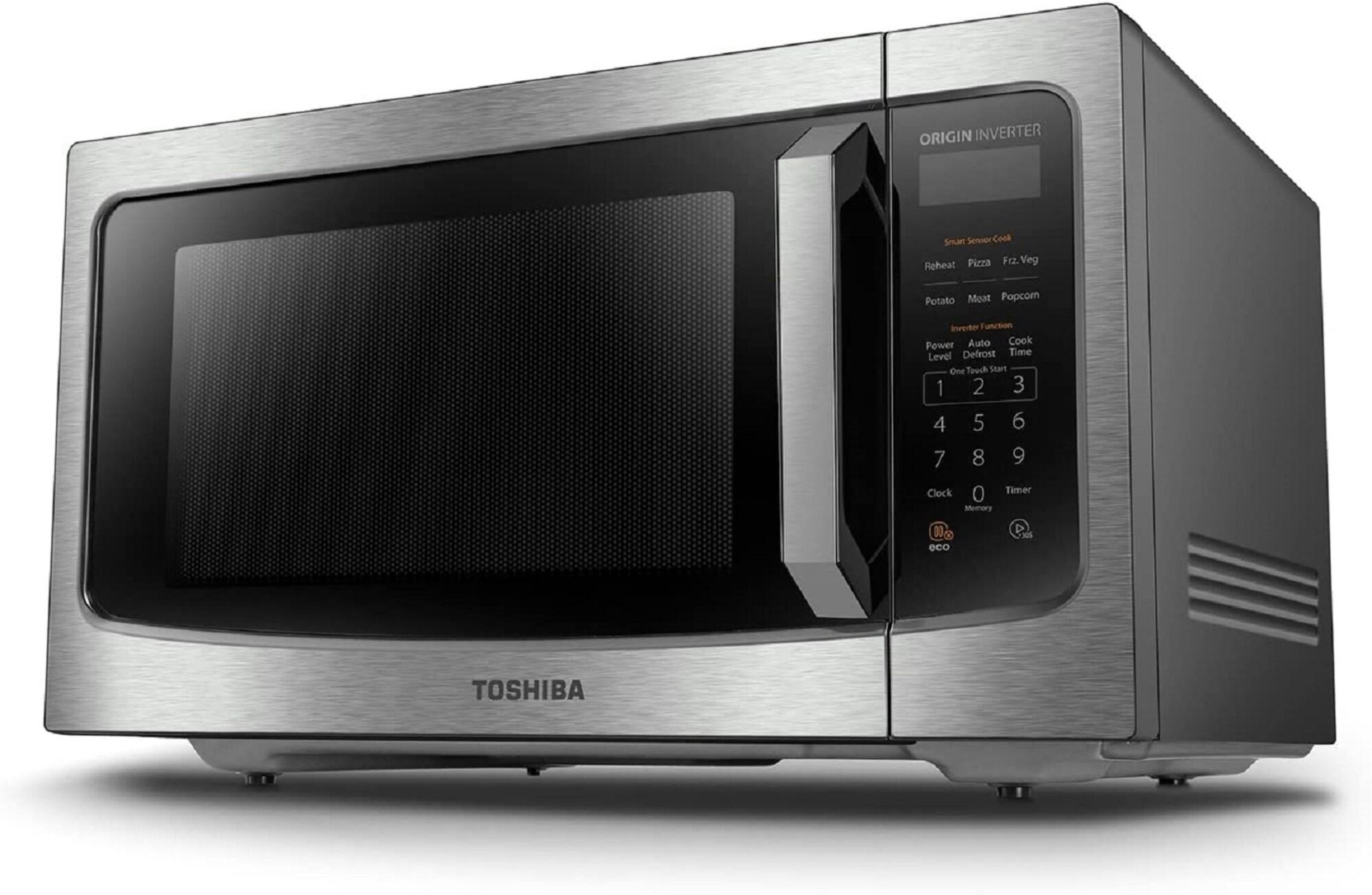 Toshiba TOSHIBA 1.6 Cu.ft Countertop Microwave Oven, Inverter, Smart Sensor, 13.6" Turntable, 1250W, Silver ML-EM45PIT(SS)