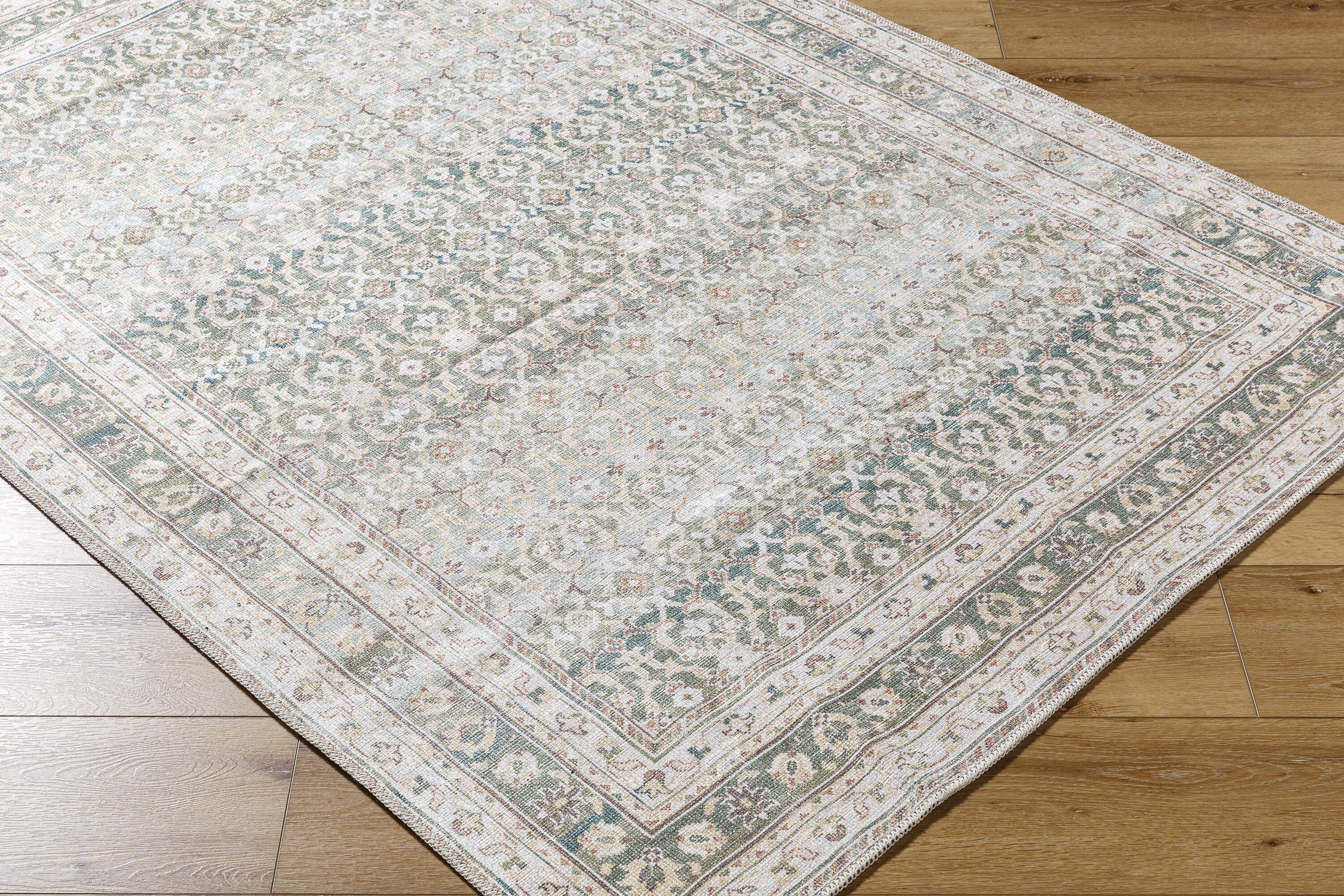 Livabliss x Our PNW Home Rainier Updated Traditional Washable Area Rug, 3'3" x 4'11", Green