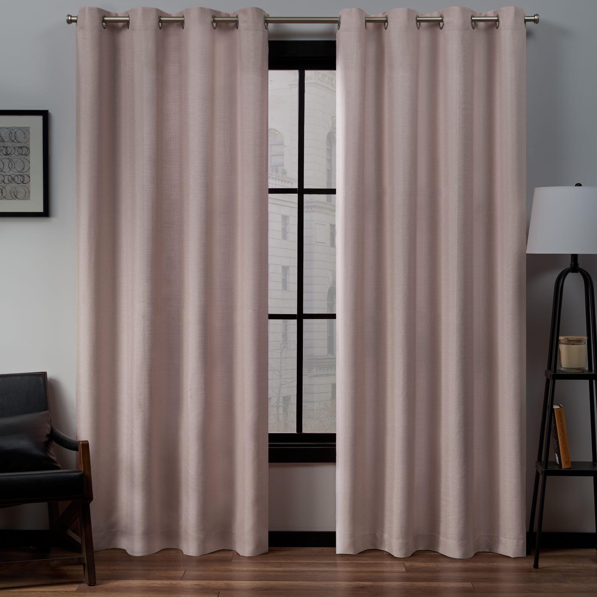 Loha GT Aaliyah Solid Color Semi-Sheer Grommet Curtain Panels