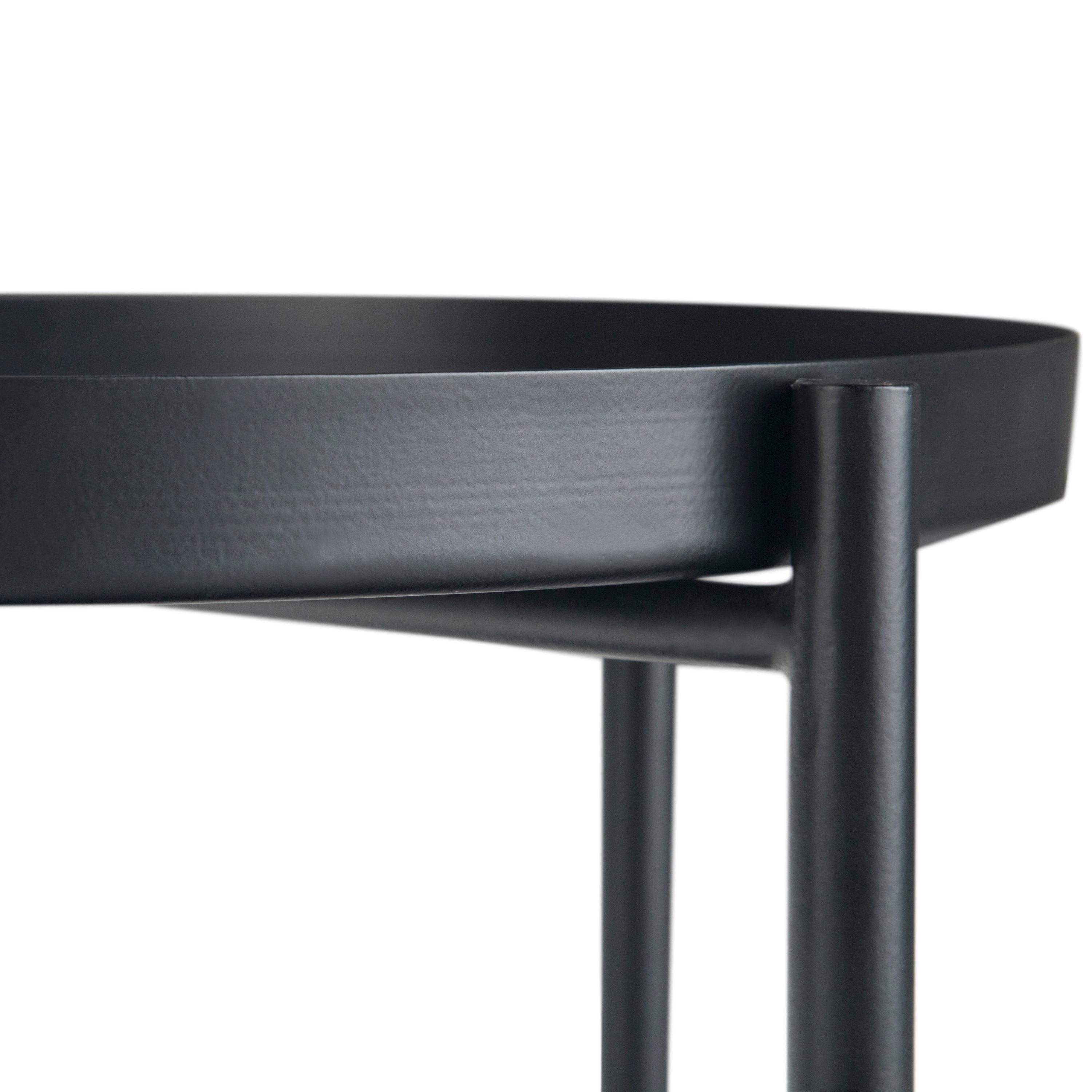 Simpli Home Monet Industrial 17 " Metal Metal End Table in Black