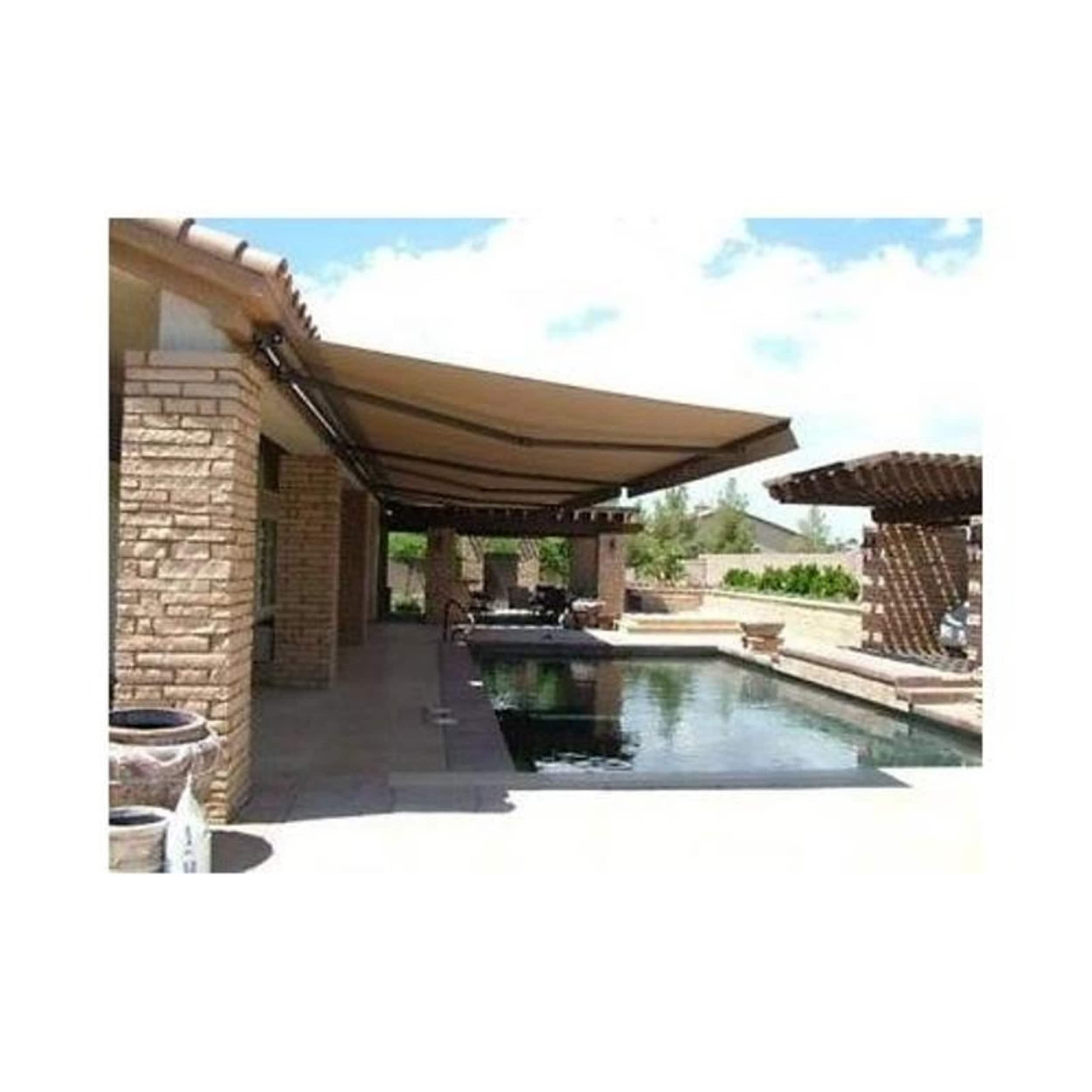 Retractable Patio Awning - White Frame