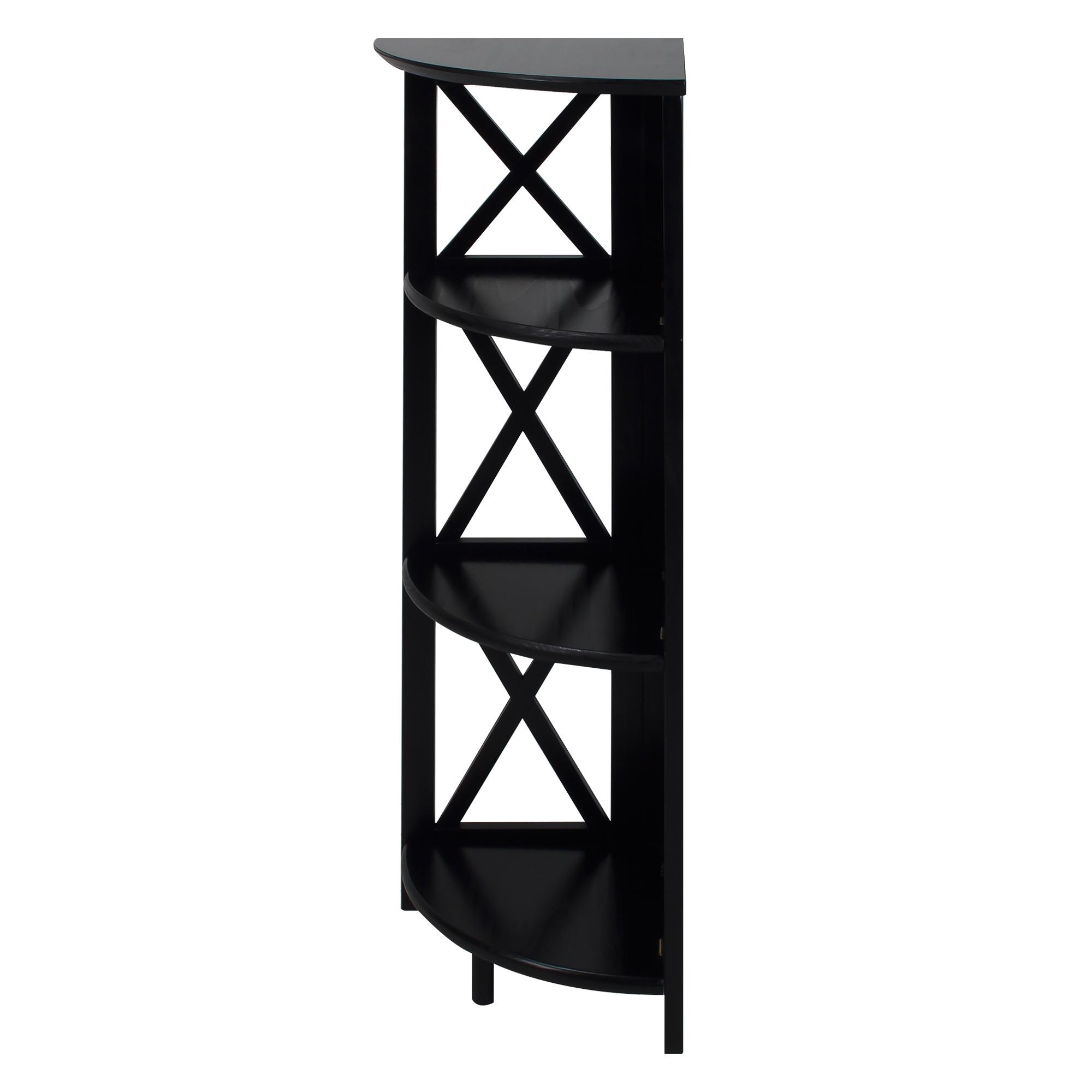 Casual Home Montego 3 Shelf Corner Folding Bookcase with Mantel Top