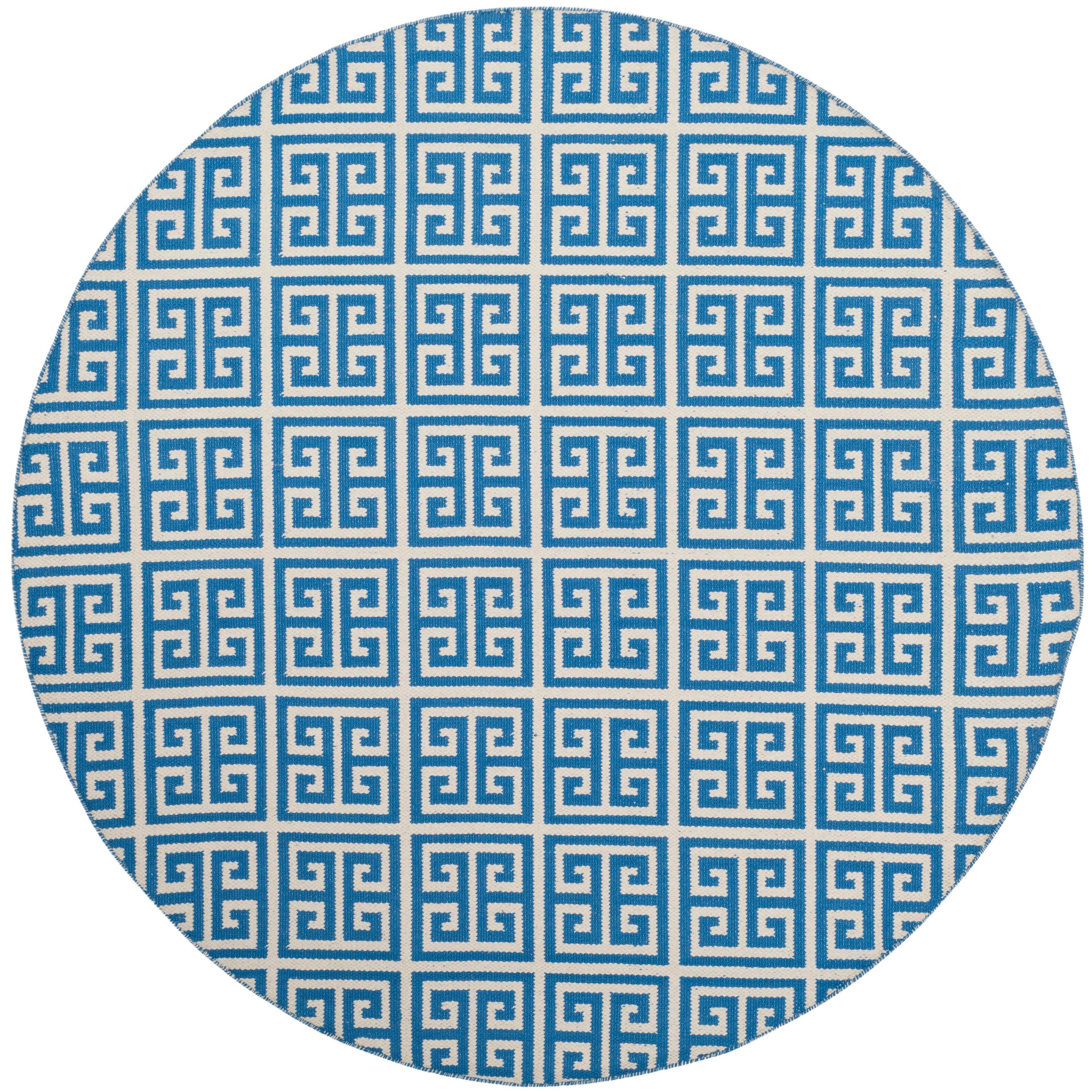 Montauk MTK724 Hand Woven Indoor Area Rug - Blue/Ivory - 6' round - Safavieh.