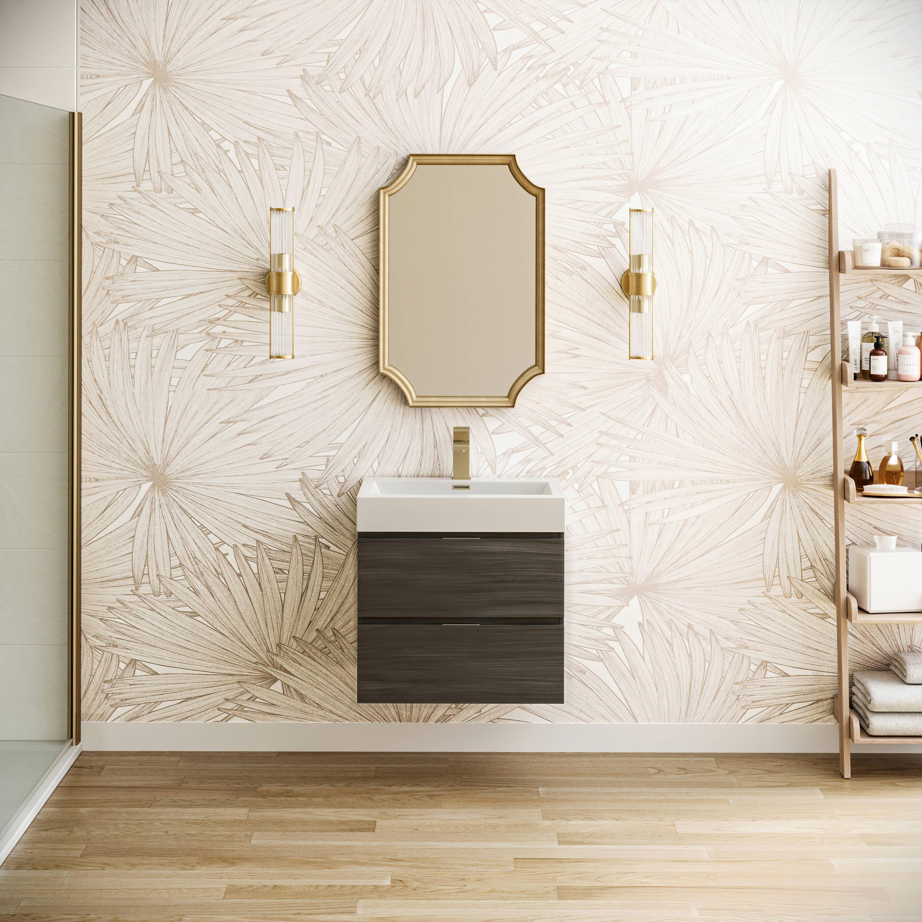 Valencia 24" Wall Mount Single Sink Bathroom Vanity Base Only (Top and Sink Not Included)