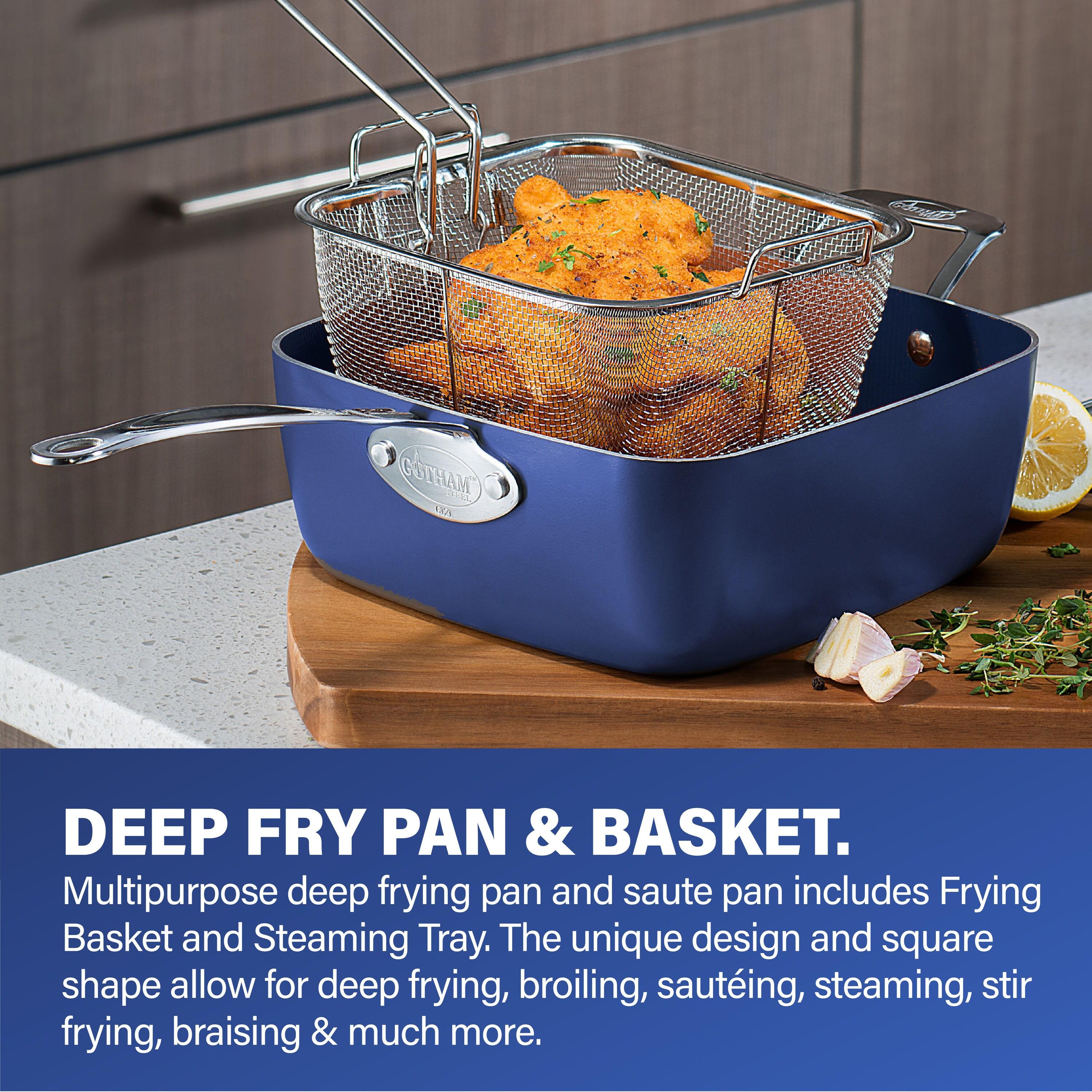 Granitestone Blue 20 Piece Aluminum Non Stick Cookware & Bakeware Set with Ultra Nonstick Surface, Oven & Dishwasher Safe