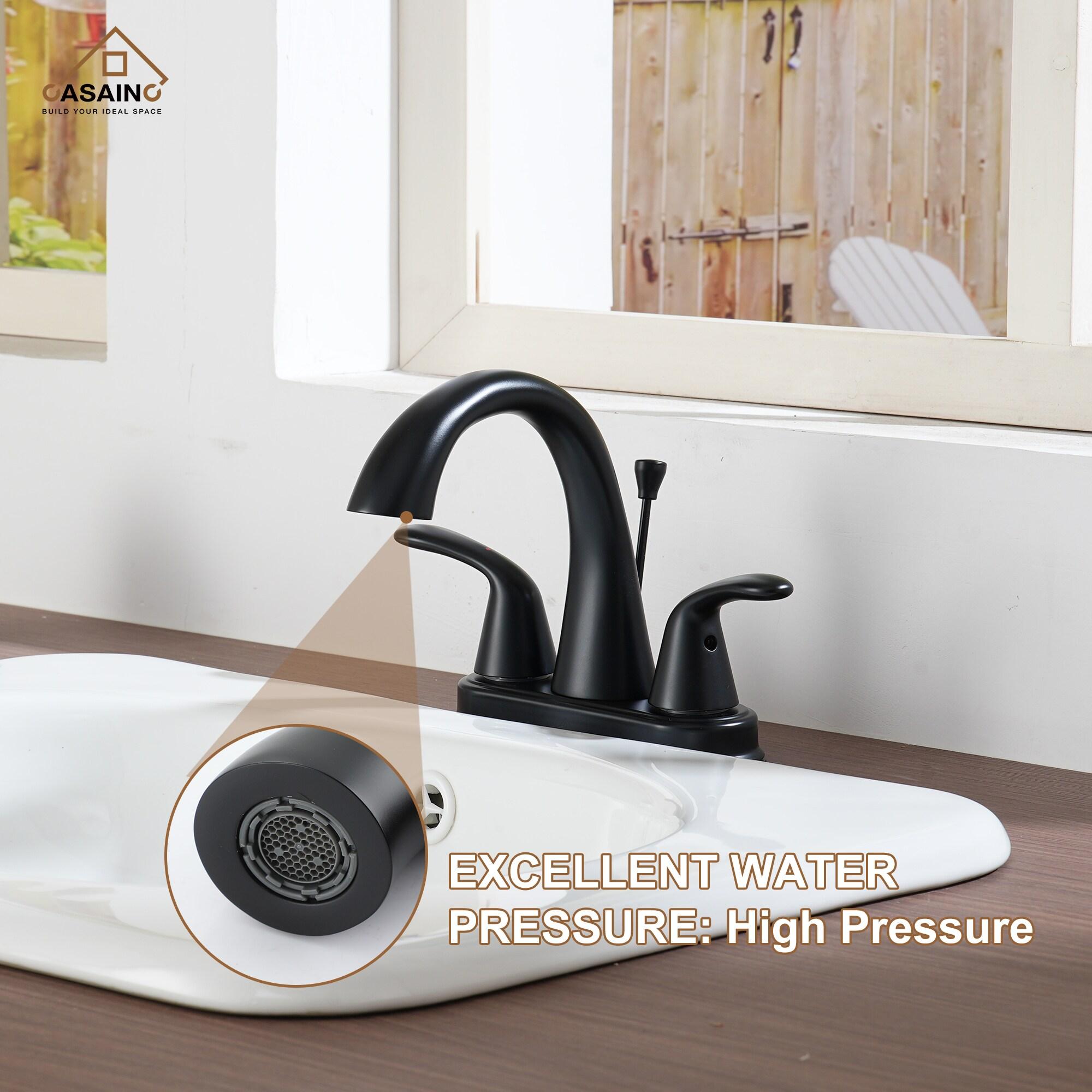 2 Handle Bathroom Faucet with Drain