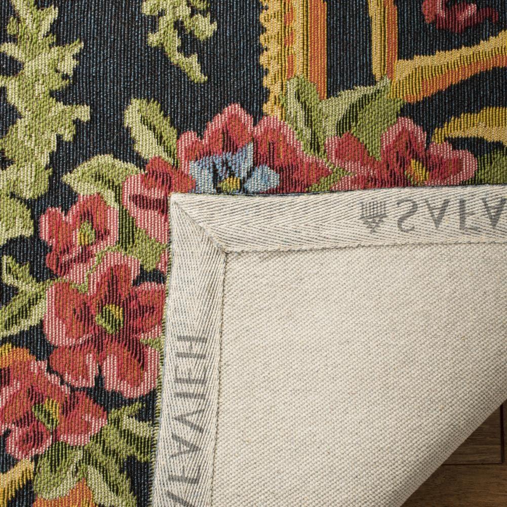 Classic Vintage CLV112 Power Loomed Area Rug - Black/Rose - 6'x9' - Safavieh.