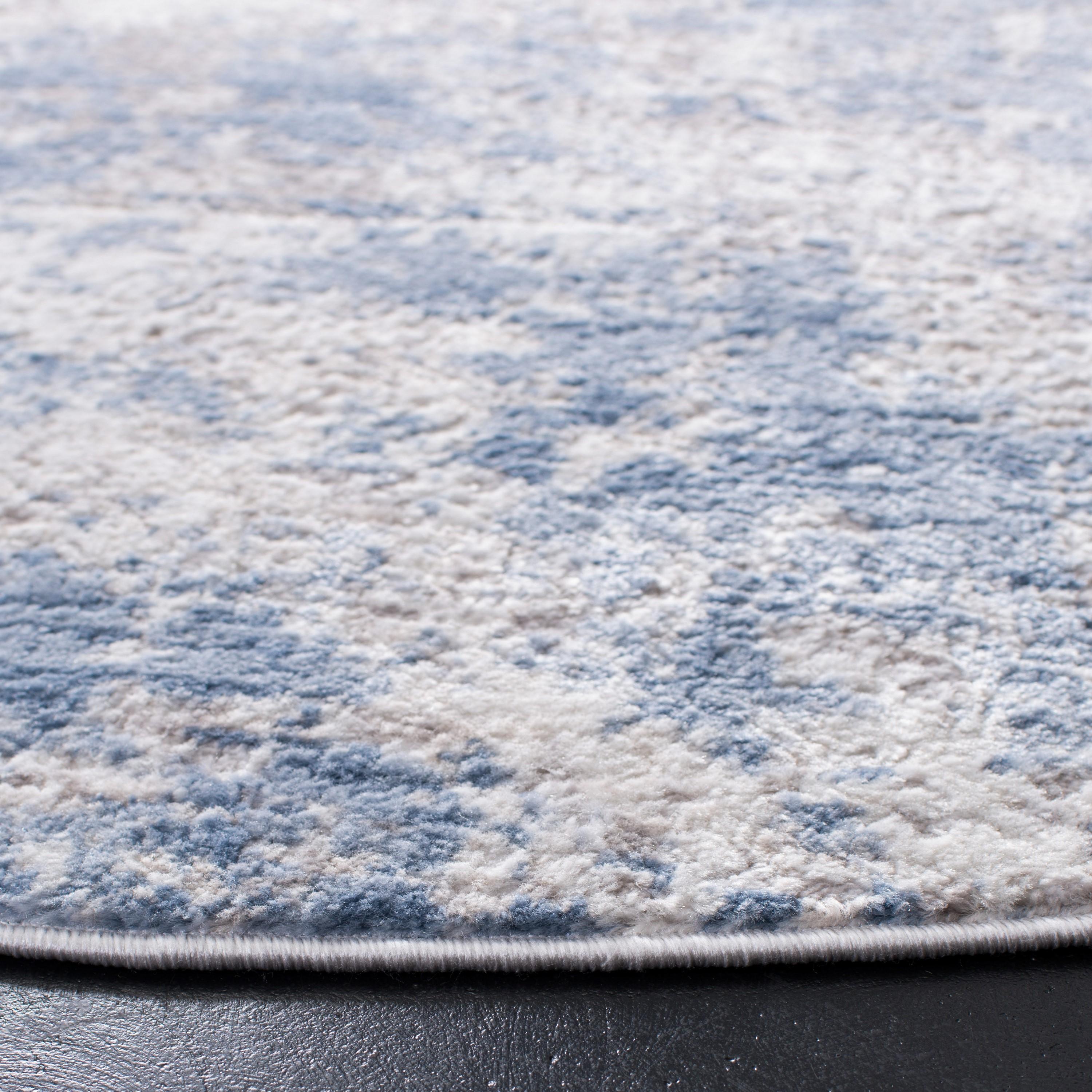 Amelia ALA705 Power Loomed Area Rug - Grey/Blue - 9' round - Safavieh.