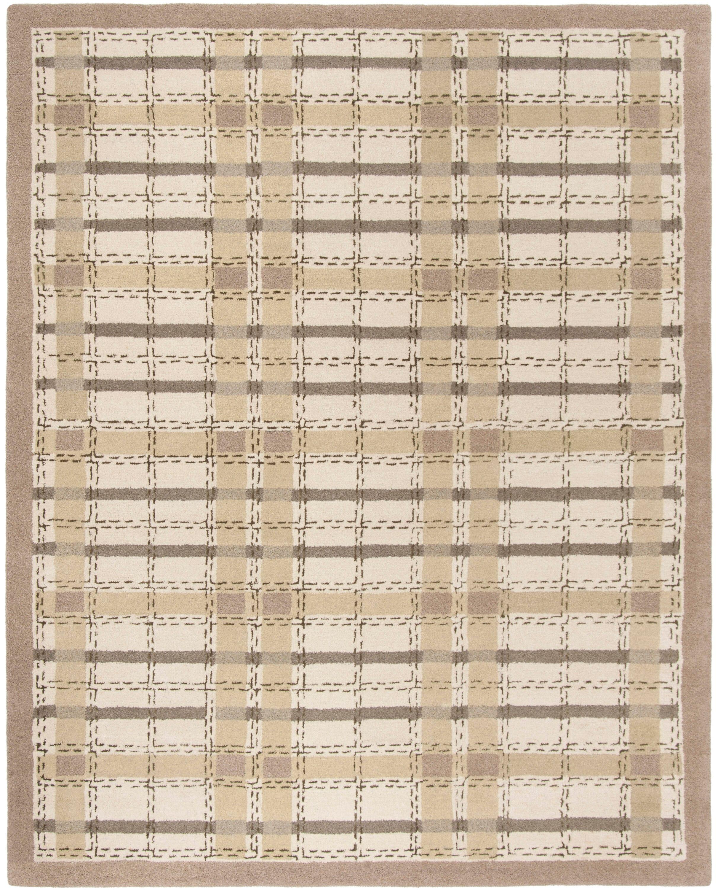 Martha Stewart Hand Tufted 70% Wool And 30% Viscose Plaid Rug