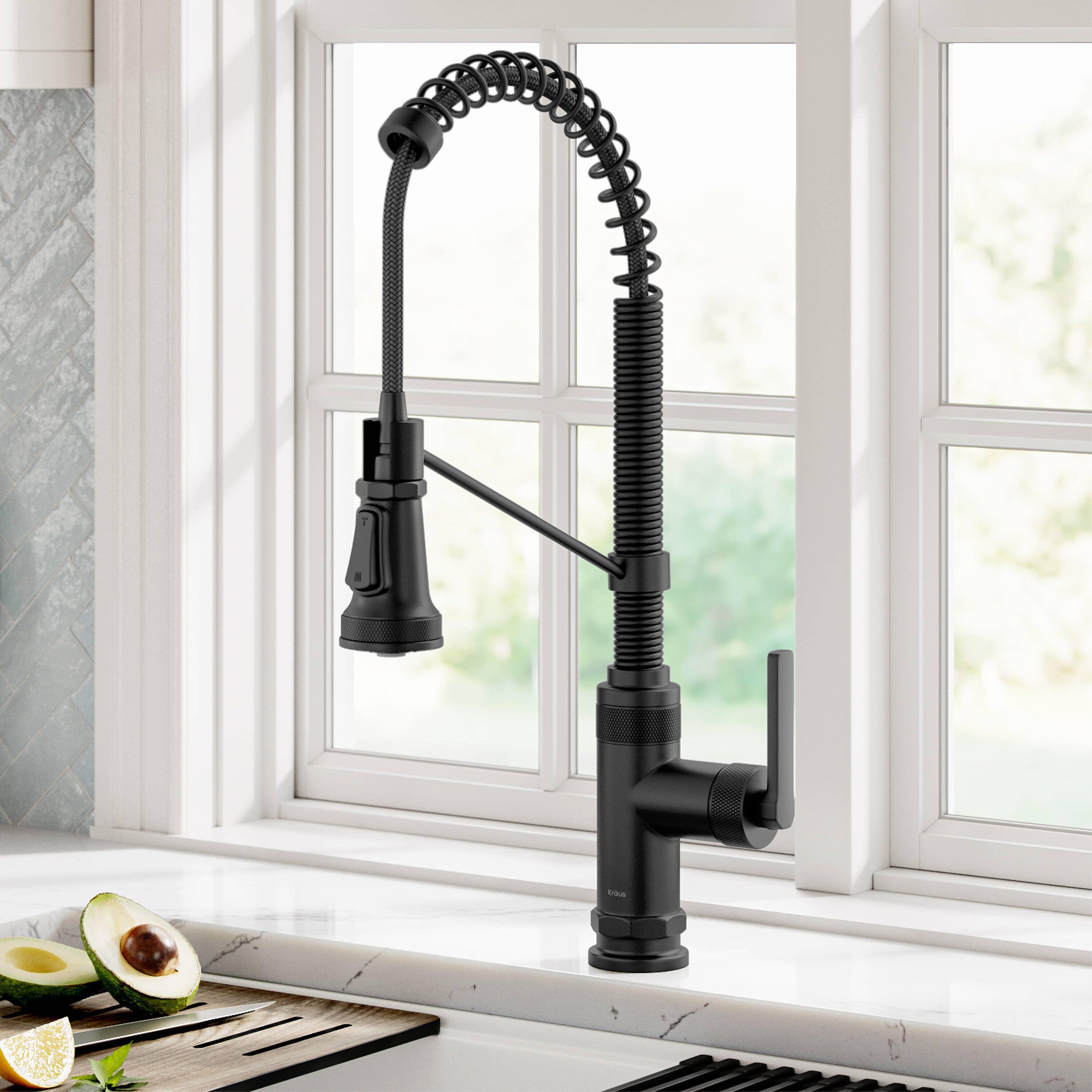 KRAUS Bolden Commercial Style 2-Function Single Handle Pull Down Kitchen Faucet