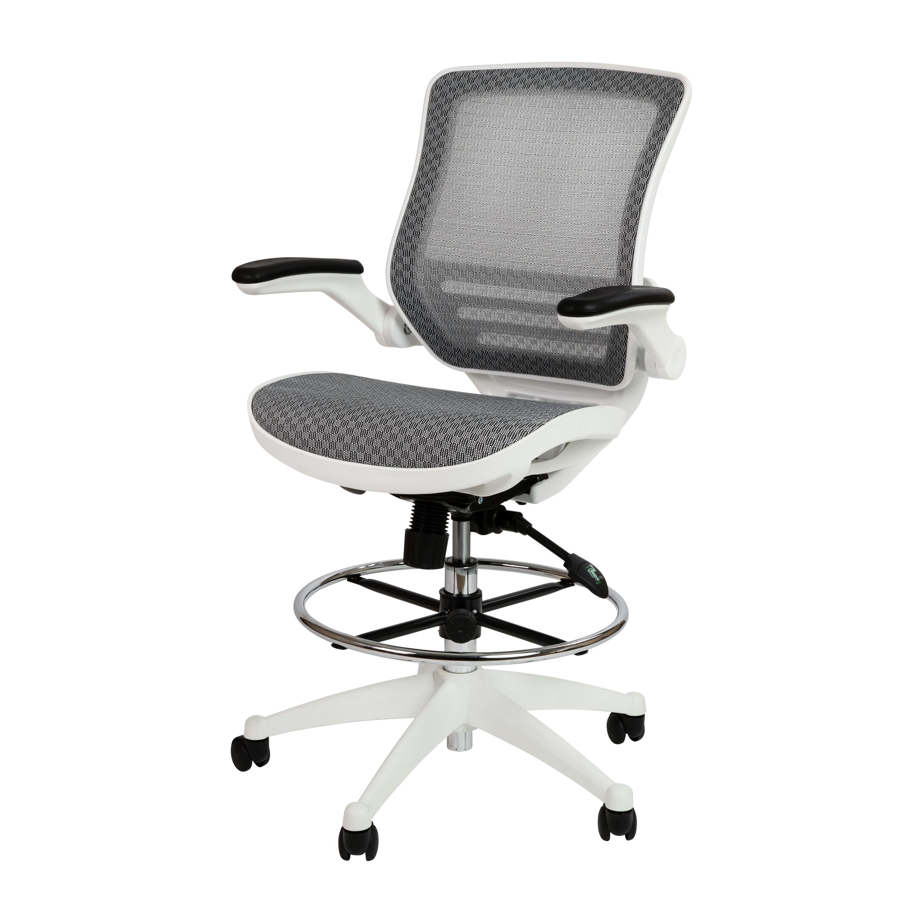 Flash Furniture Mignone Mid-Back Transparent Mesh Office Chair with Flip-Up Arms by Flash Furniture