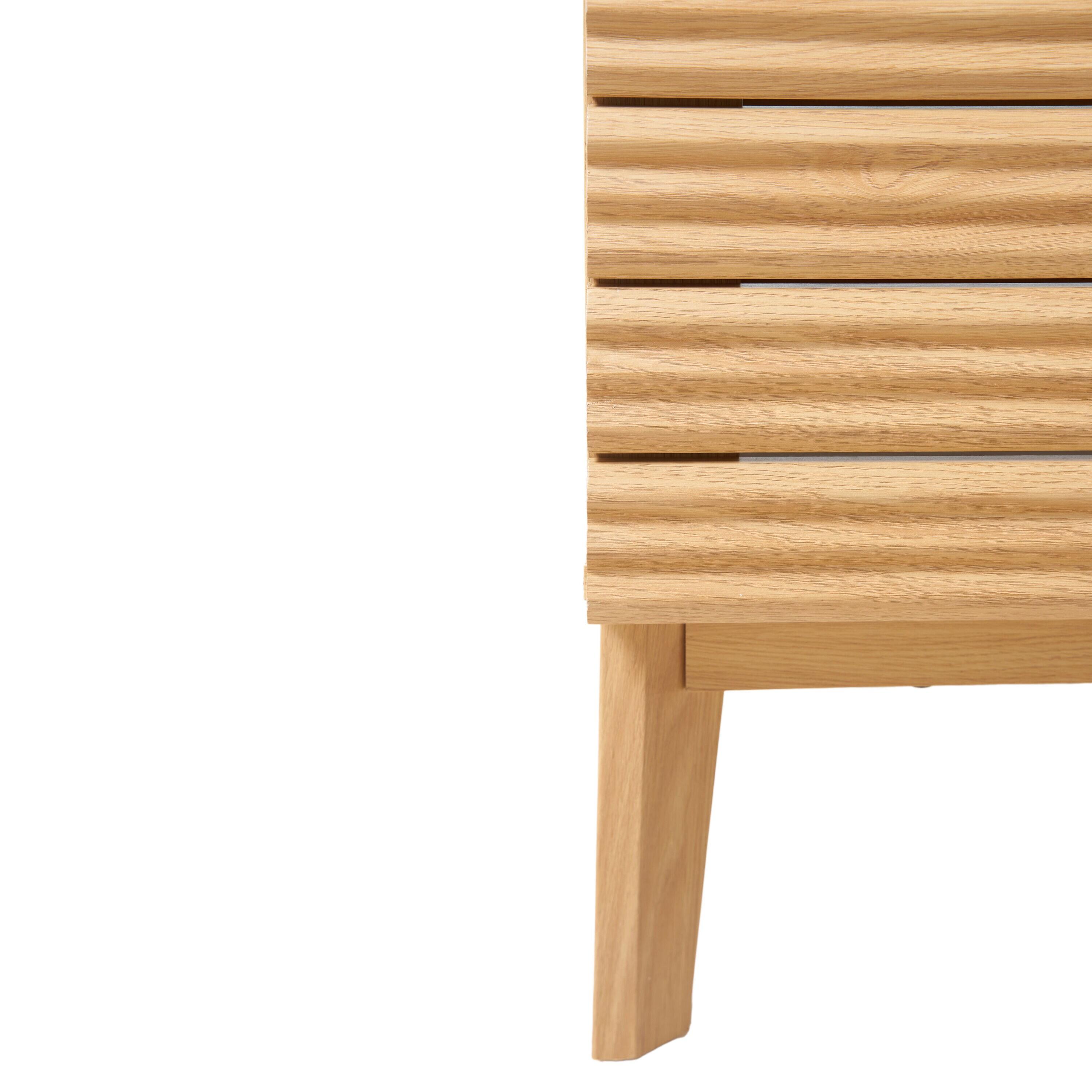 Calandre 24" Slat Modern Farmhouse 2-Shelf Bath Vanity Cabinet Only (Sink Basin not Included)