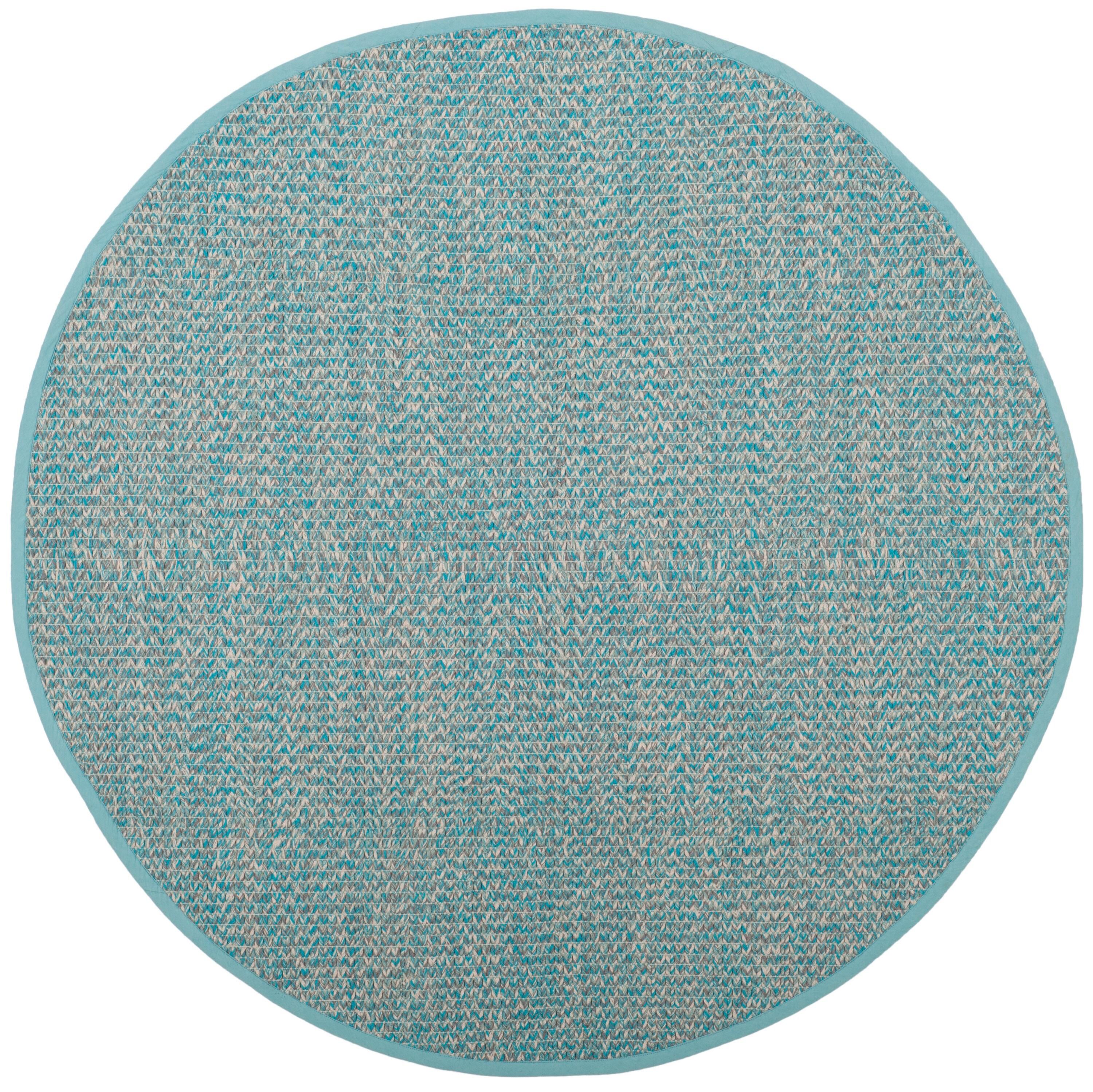 Montauk MTK602 Hand Woven Indoor Area Rug - Turquoise/Multi - 6' round - Safavieh.