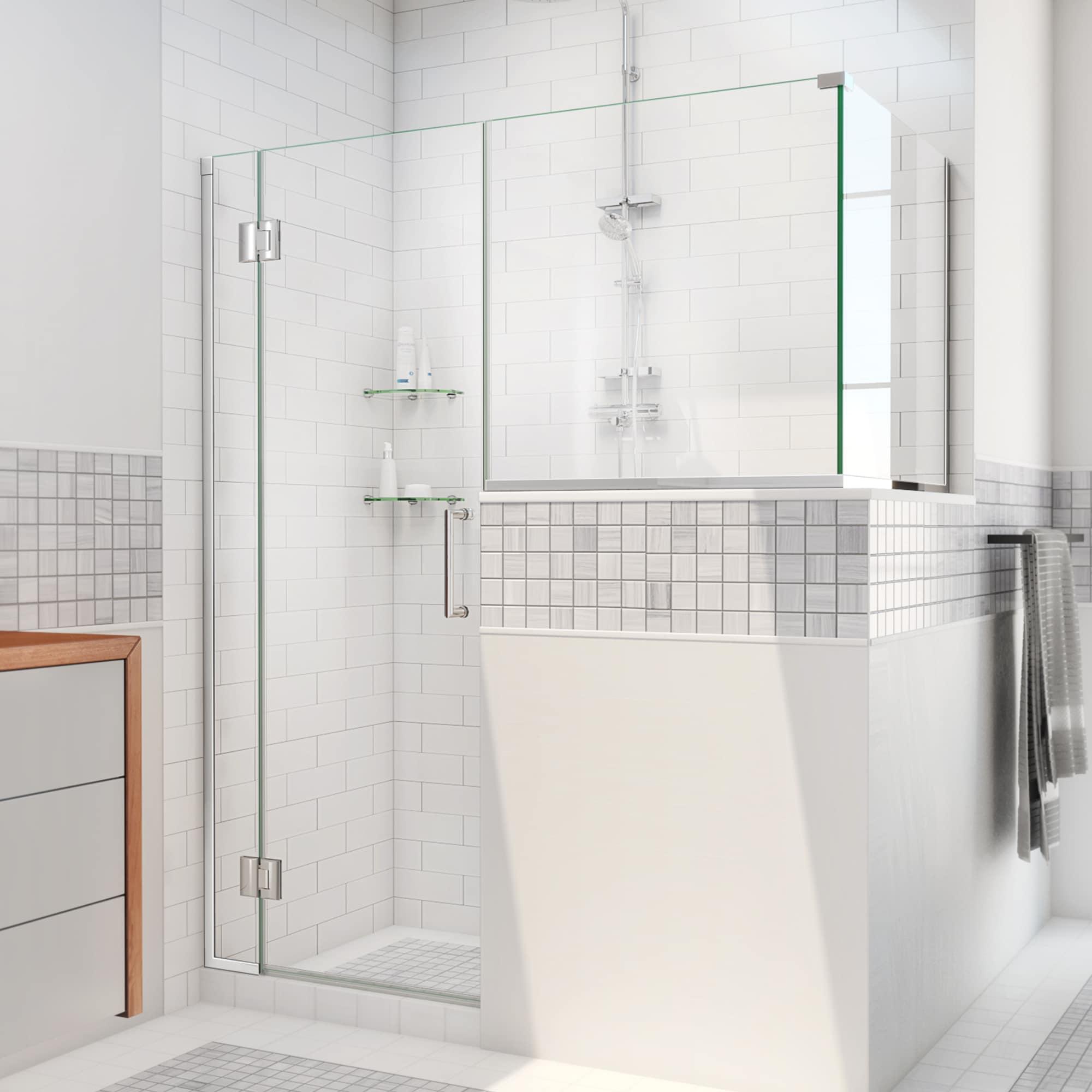 DreamLine Unidoor-X 60 W x 36.38 D x 72 H Frameless Rectangle Hinged Shower Enclosure E124303636-01