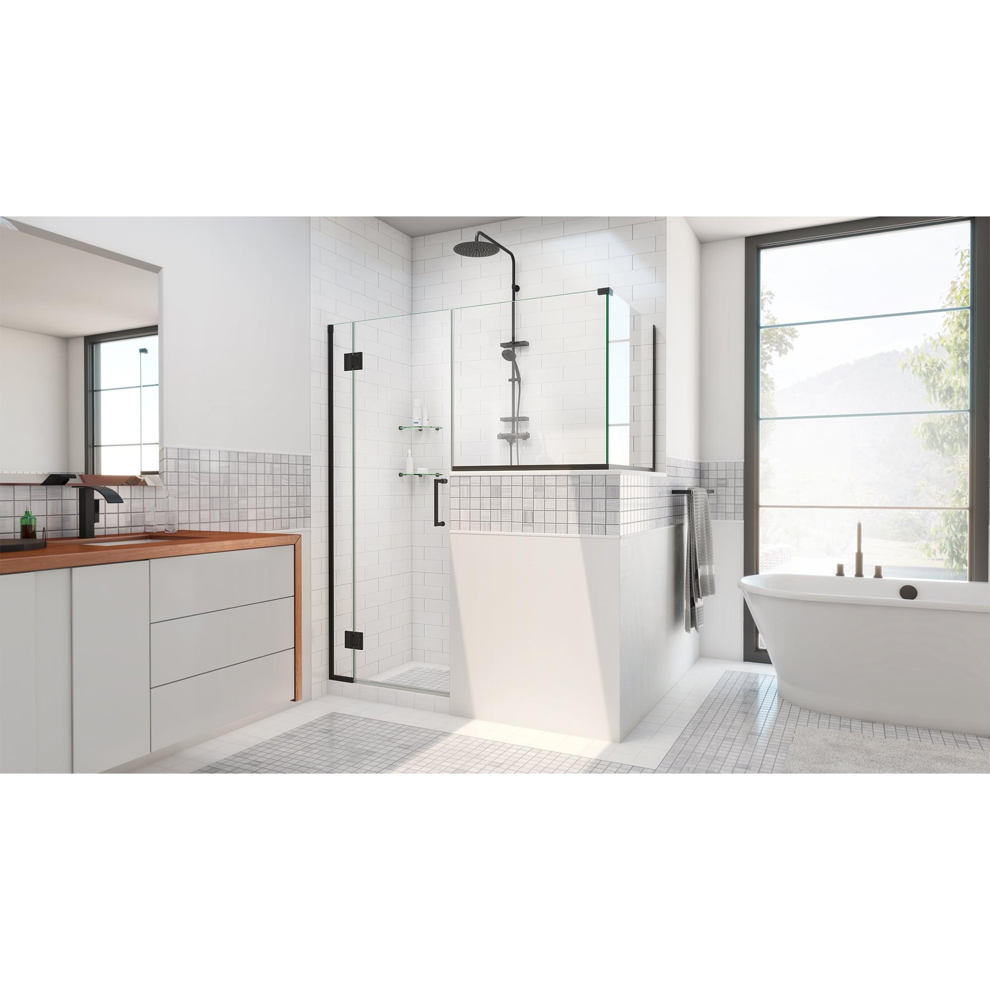 Unidoor-X 60 W x 36.38 D x 72 H Frameless Rectangle Hinged Shower Enclosure