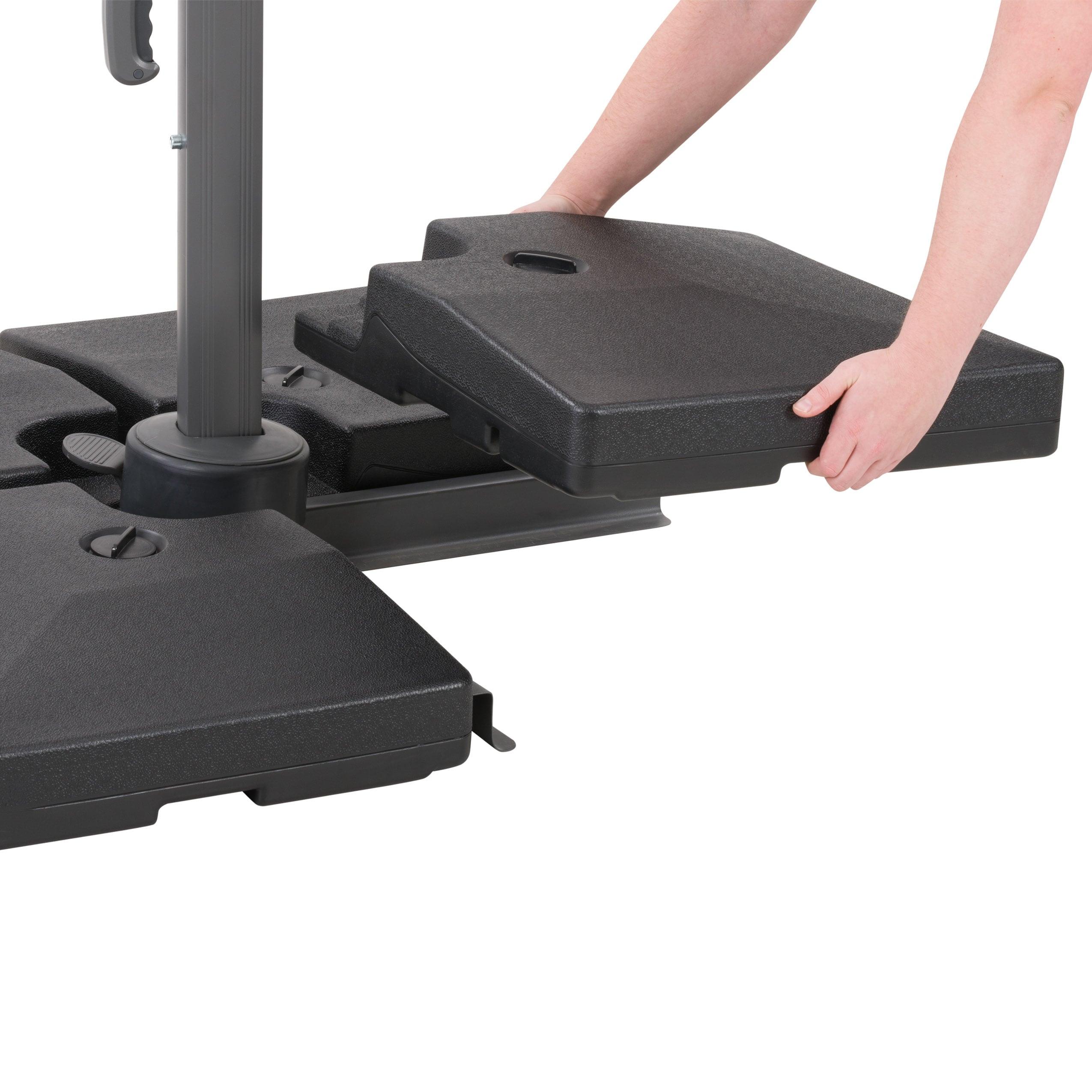 67.9lbs Square Deluxe Patio Base for Heavy and Offset Umbrella Gray - CorLiving