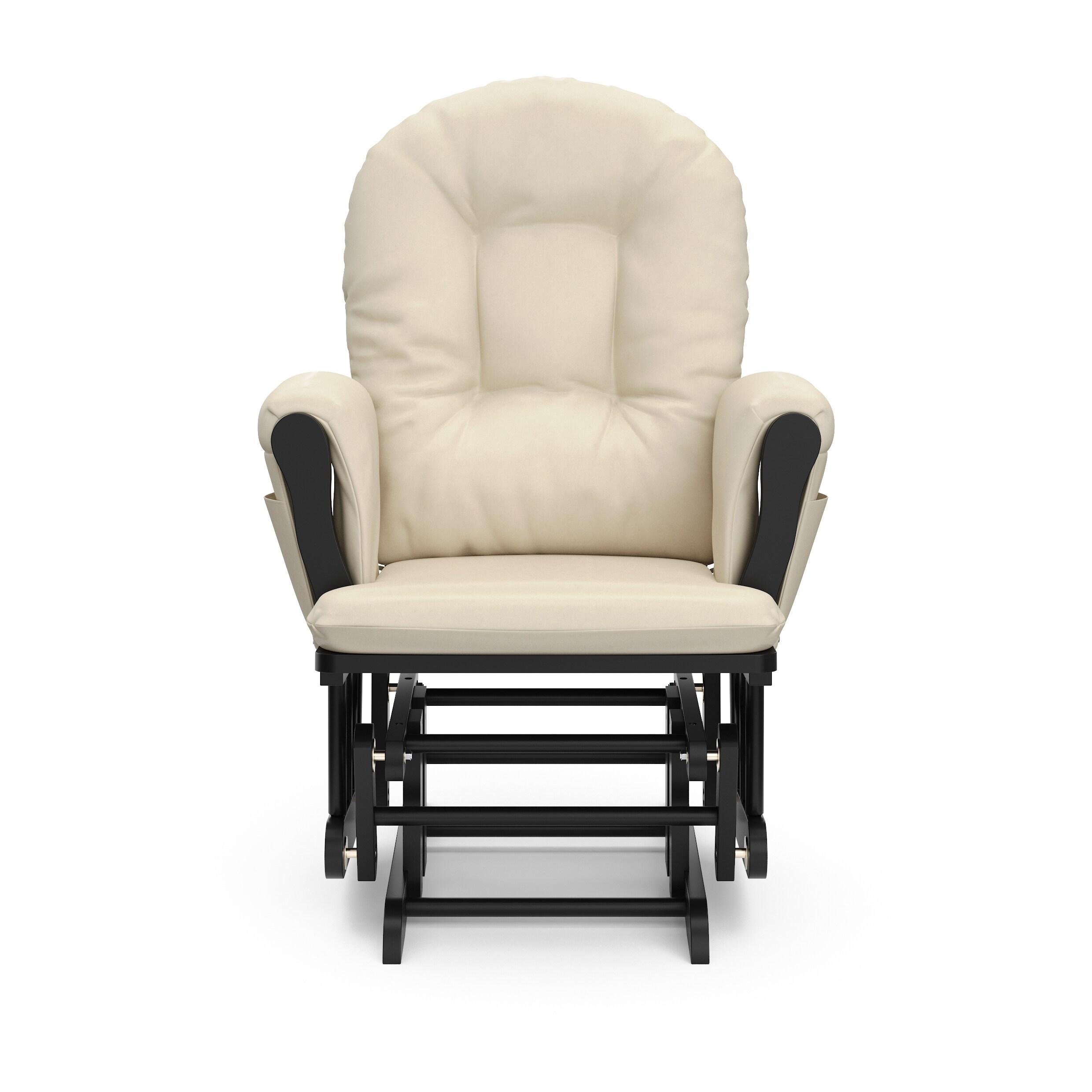 Storkcraft Hoop Infant Nursery Glider and Ottoman, Black with Beige