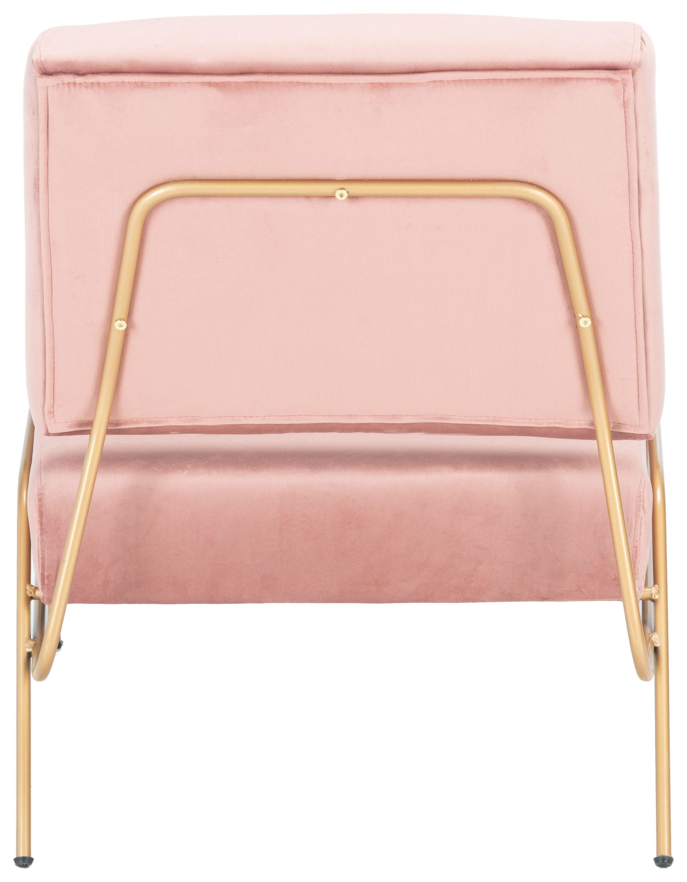 Romilly Velvet Accent Chair - ACH6203 - Dusty Rose/Gold - Safavieh