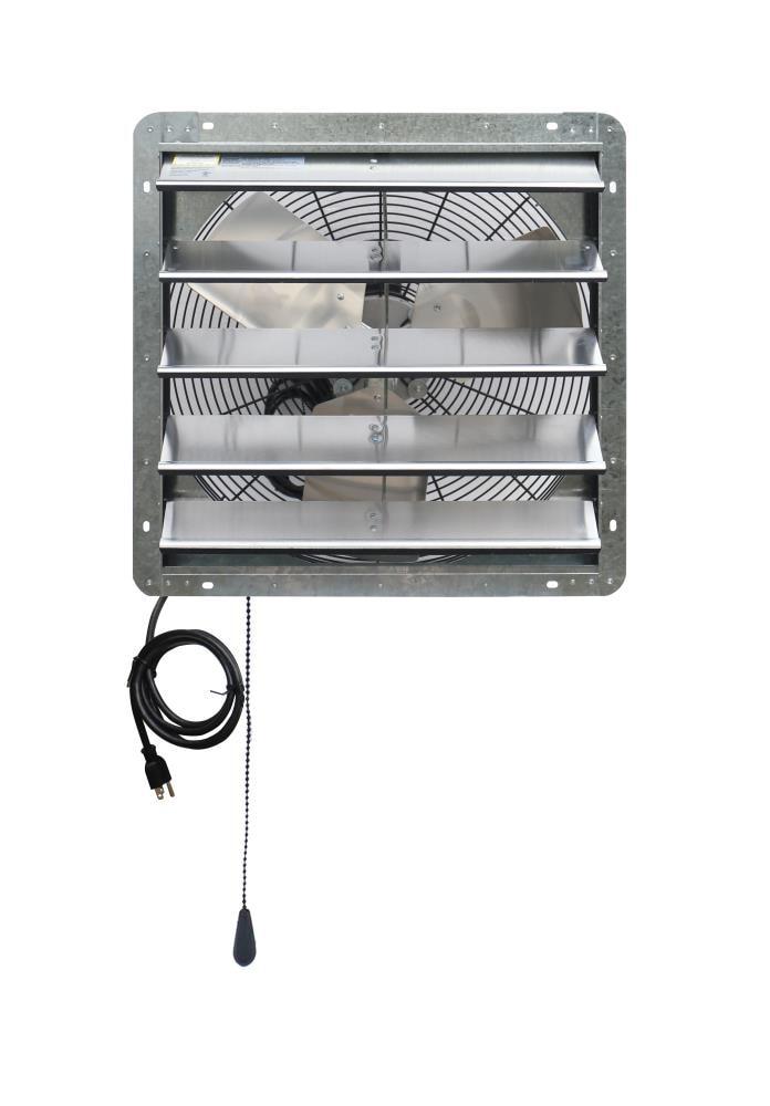 iLIVING ILG8SF20V-T 20 inch Shutter Exhaust Attic Garage Grow, Ventilation Fan with 3 Speed Thermostat 6 Foot Long 3 Plugs Cord, 20" - Variable, 3368 CFM, 5000 SQF Coverage Area, Silver