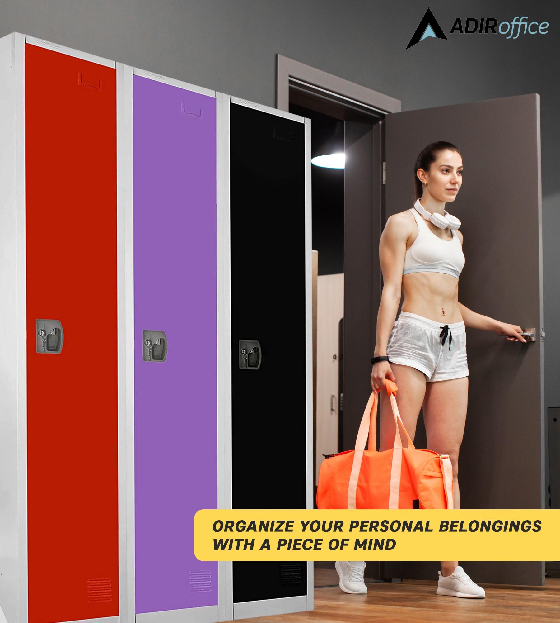 AdirOffice 12'' Wide Steel 1-Tier School and Gym Locker