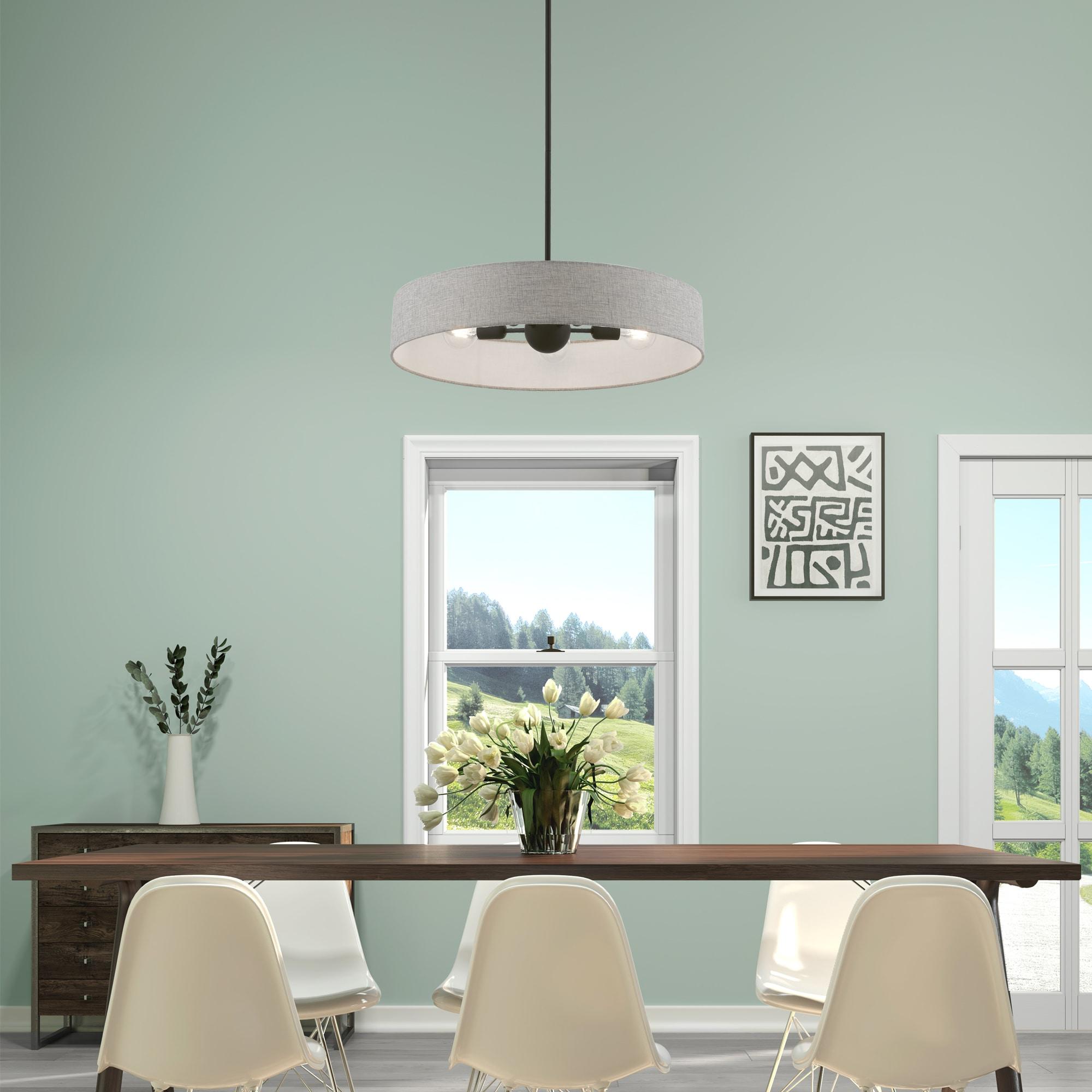 Livex Lighting Elmhurst 5 - Light Pendant in  Black