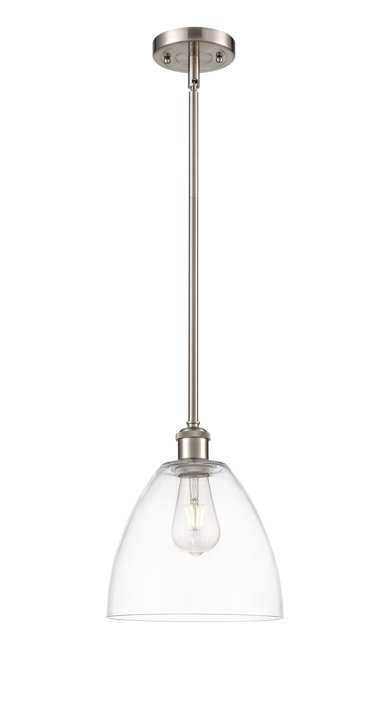 Innovations Lighting Bristol Glass 1 - Light Pendant in  Brushed Satin Nickel