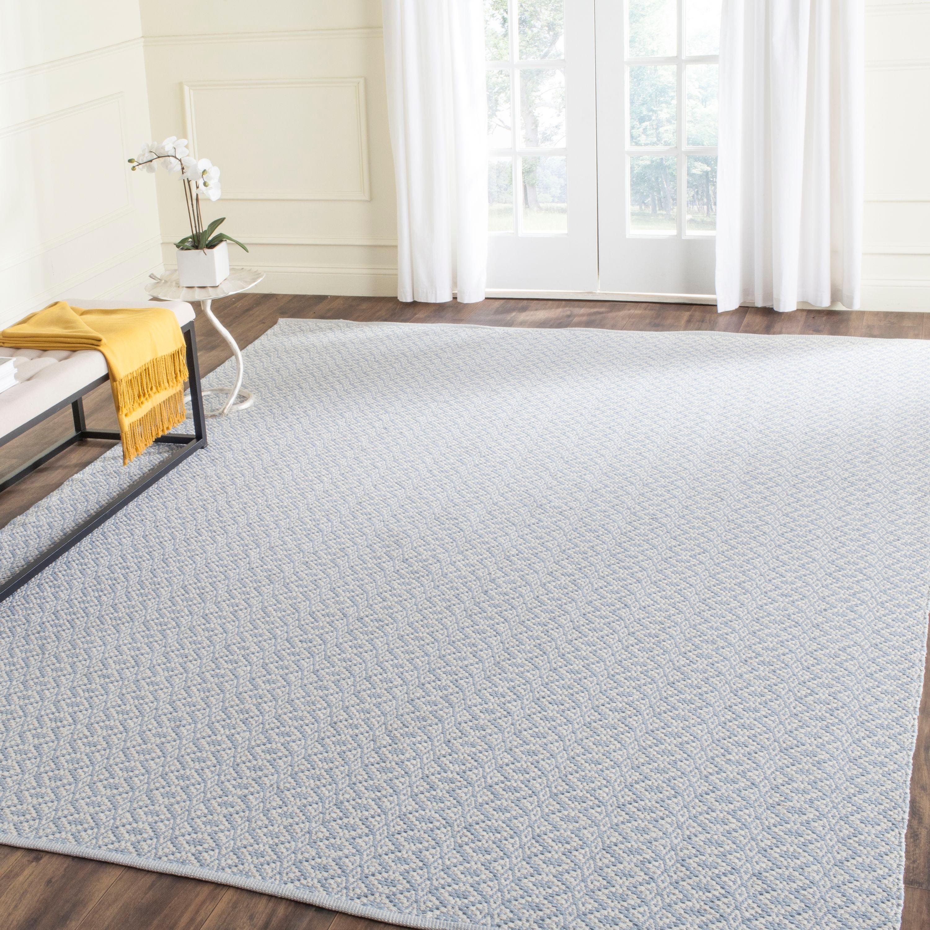 Montauk MTK716 Hand Woven Indoor Area Rug - Ivory/Light Blue - 8'x10' - Safavieh