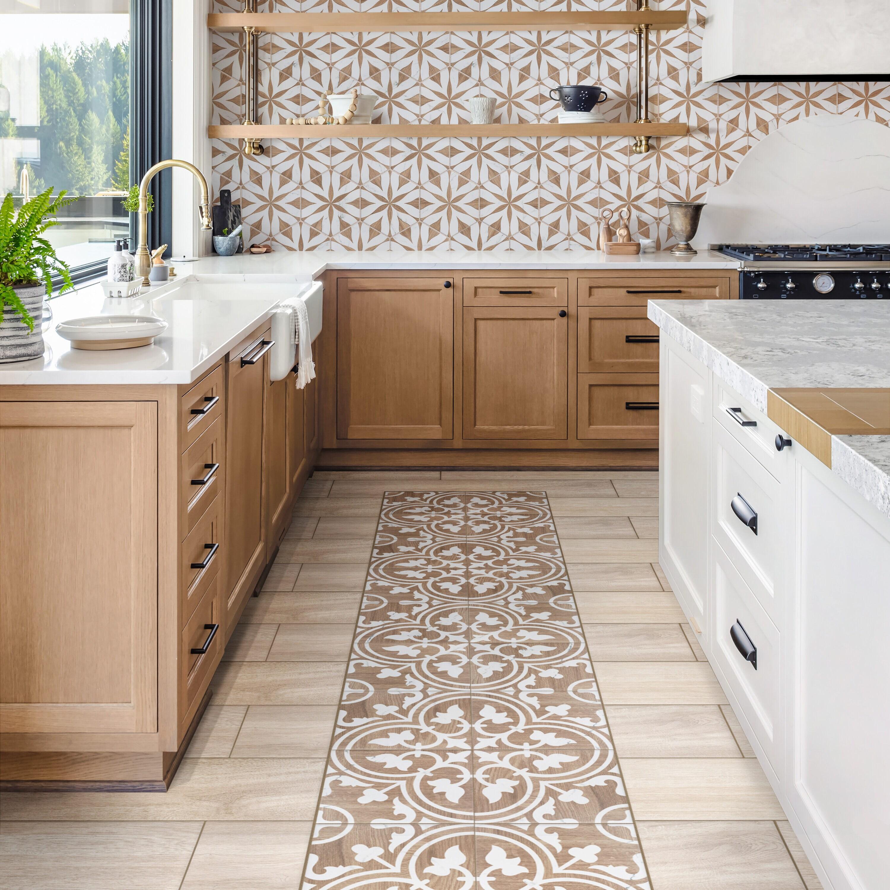 Llama Flower Loire 8-5/8 In. X 9-7/8 In. Porcelain Floral Look Wall & Floor Tile