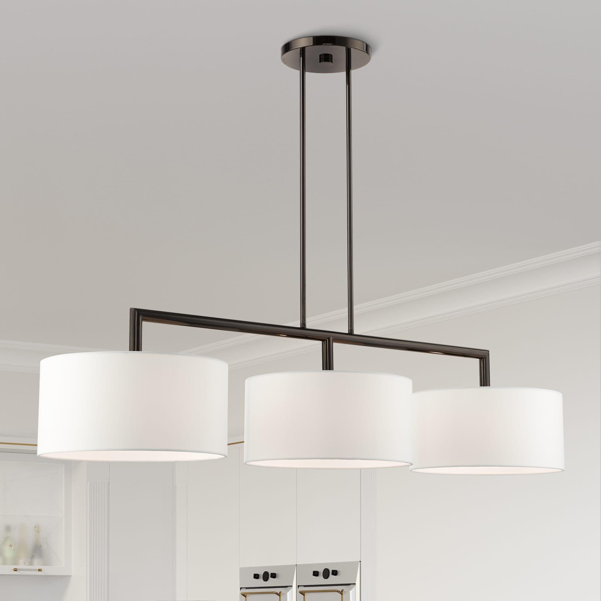 Livex Lighting Meridian 3 - Light Chandelier in  Black Chrome