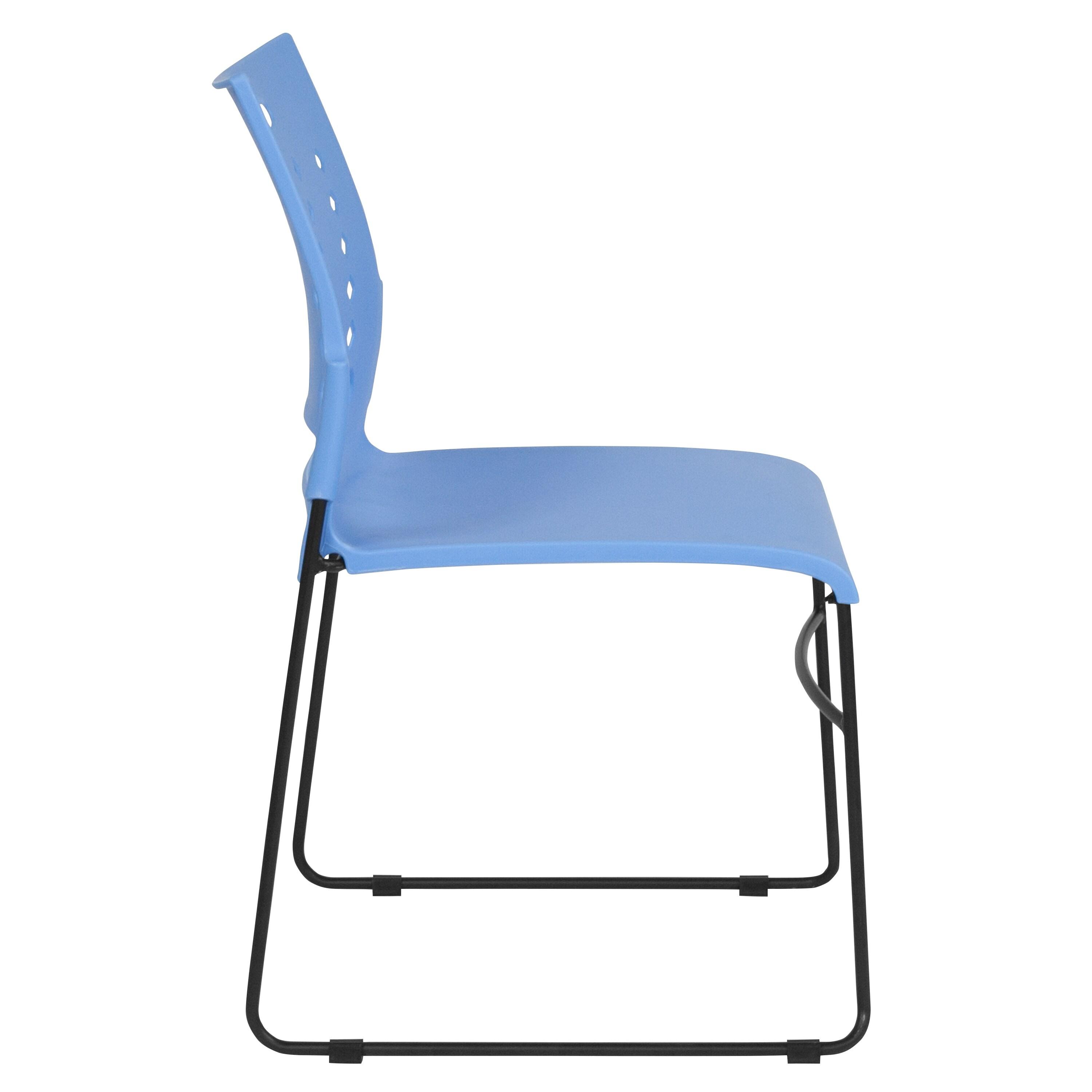 881 lb. Capacity Sled Base Stack Chair with Carry Handle and Air-Vent Back