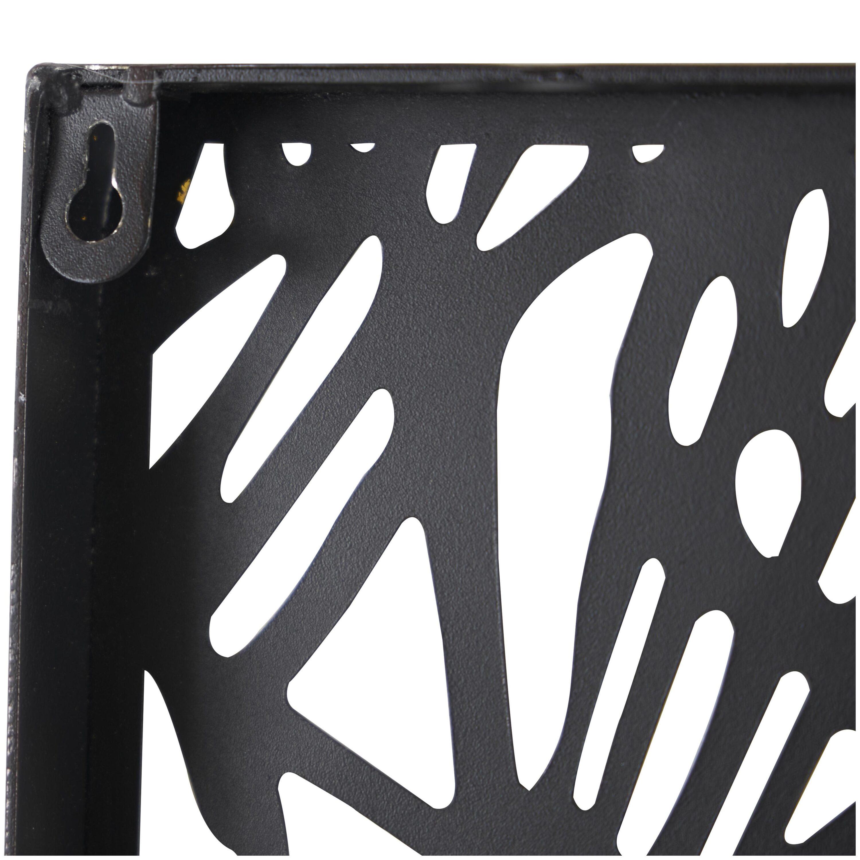 DecMode Black Metal Tree Wall Decor
