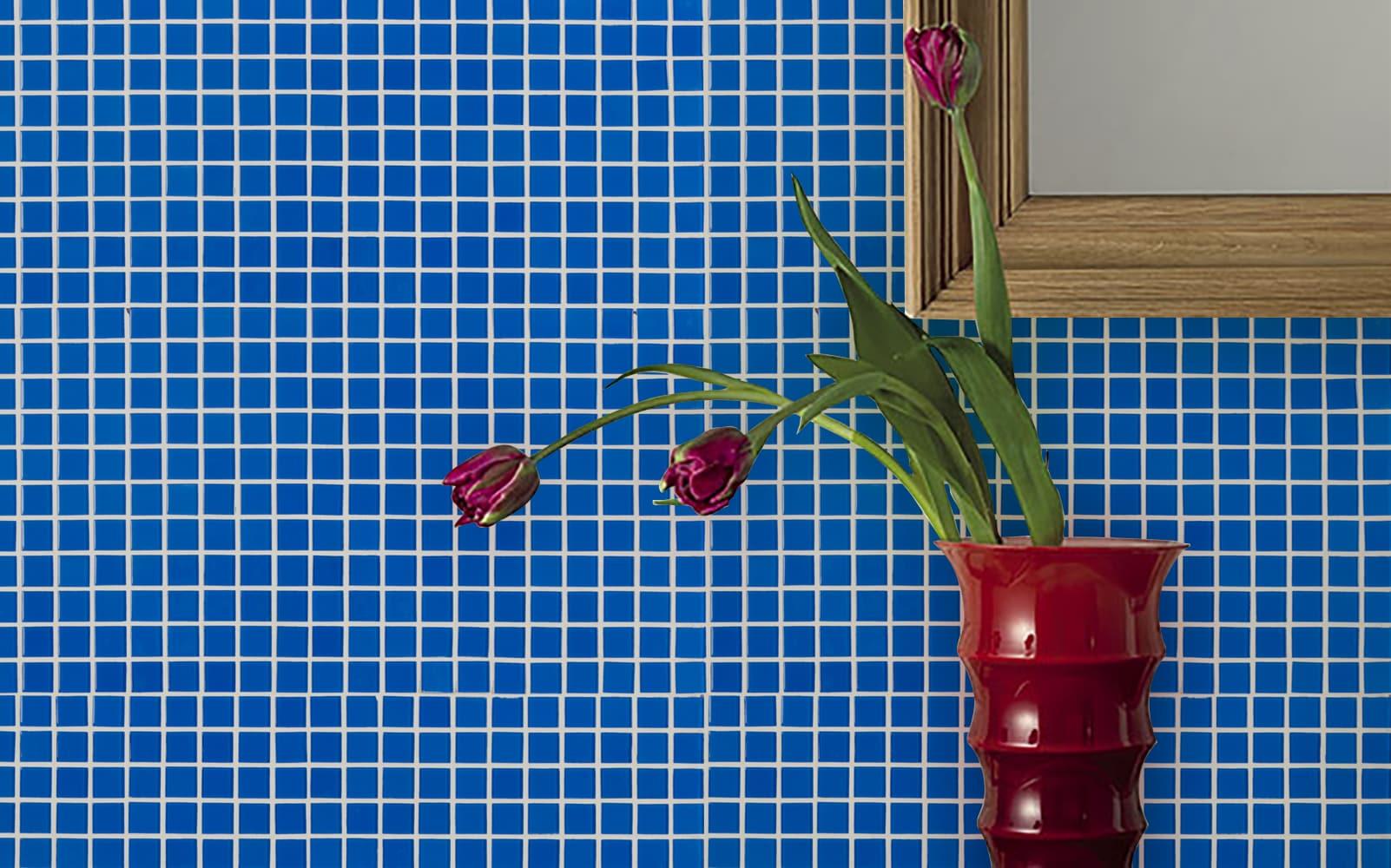 WS Tiles® 1" x 1" Straight Edge Glass Mosaic Tile