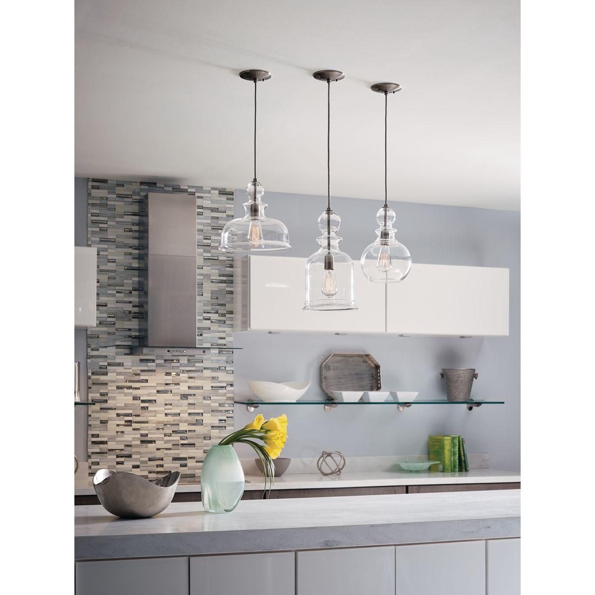 Progress Lighting, Staunton Collection, 1-Light Wall Sconce, Brushed Nickel, Clear Glass Shade