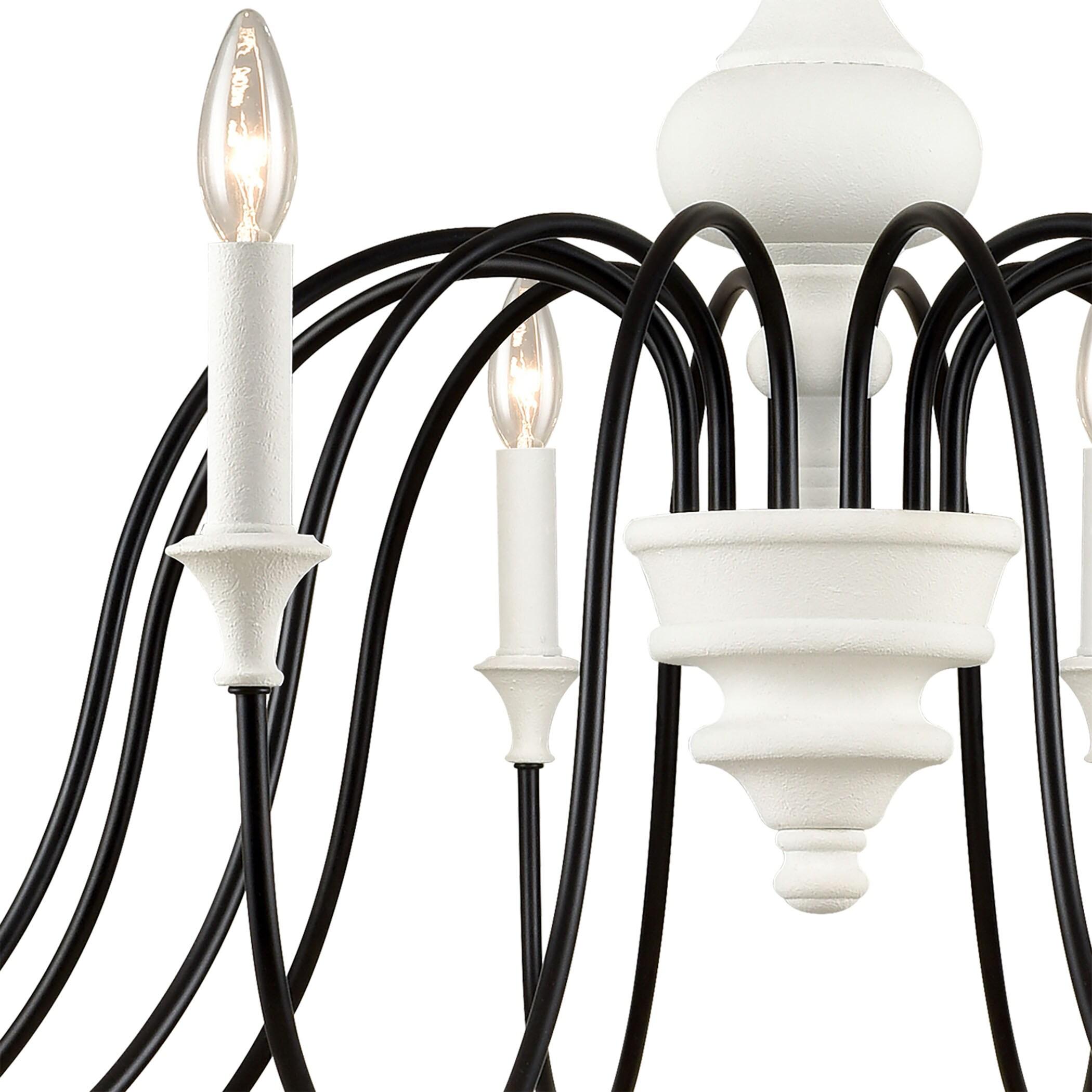 Elk Home Val De Loire 12 - Light Chandelier in  White