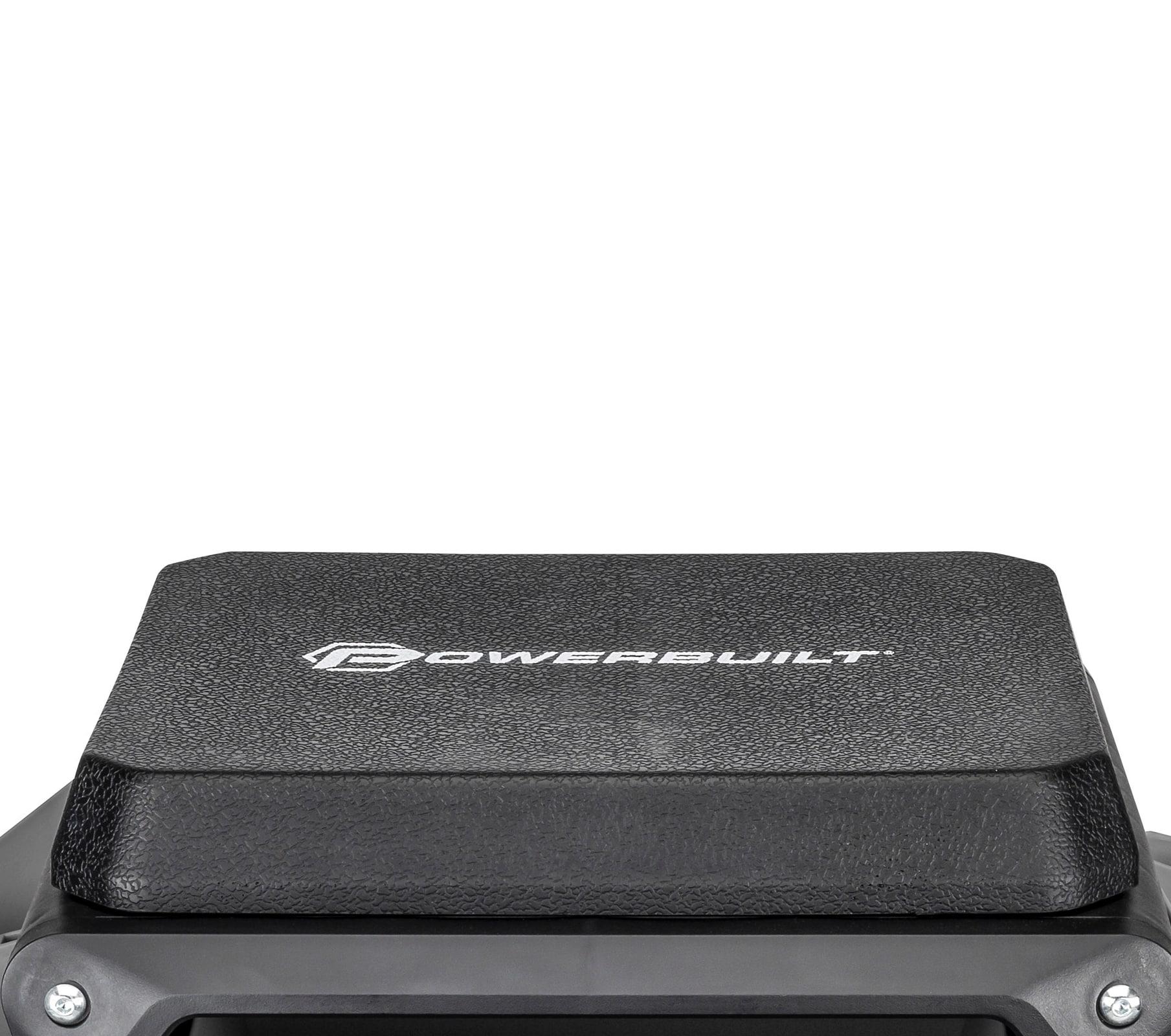 Powerbuilt Rolling Utility Seat with Side Trays and Drawer