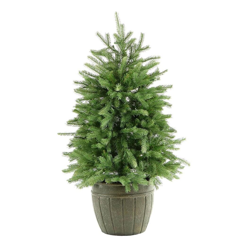 Indoor Covered Outdoor Collection 4' Lighted Pine Christmas Tree