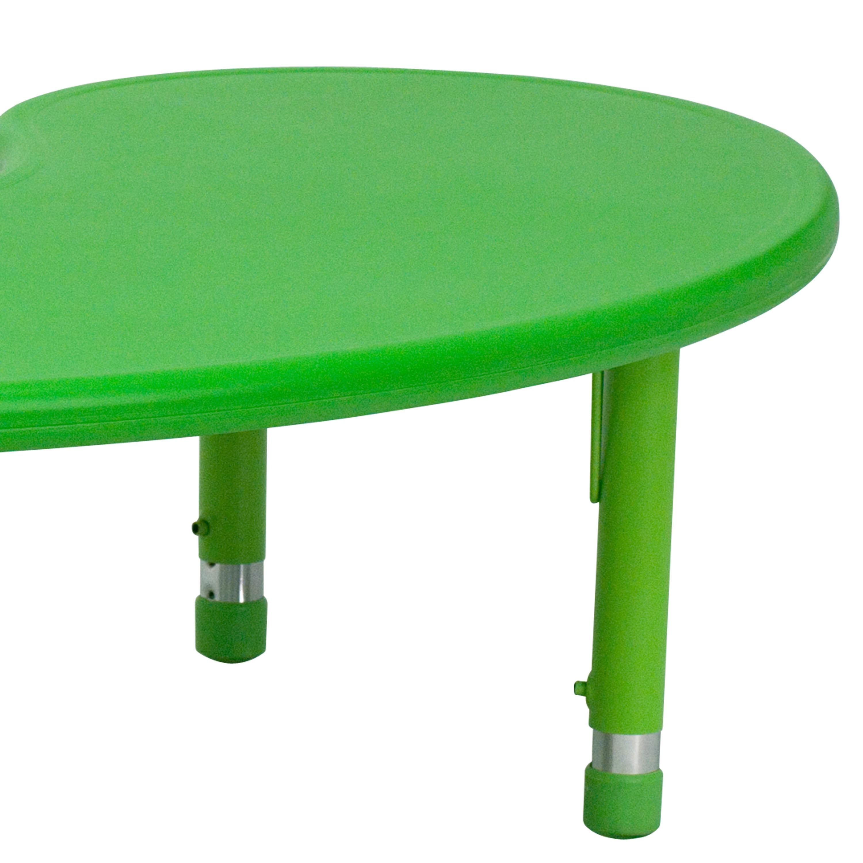 Half-Moon Plastic Adjustable Height Kids Activity Table by Flash Furniture