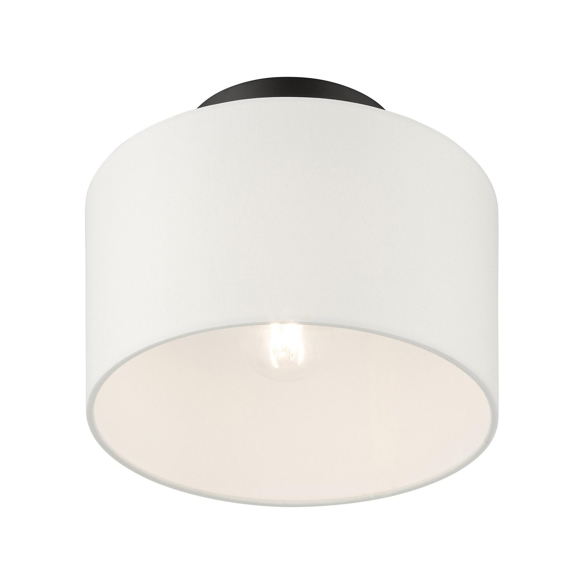 Livex Lighting Clark 1 - Light Semi-Flush Mount in  Black