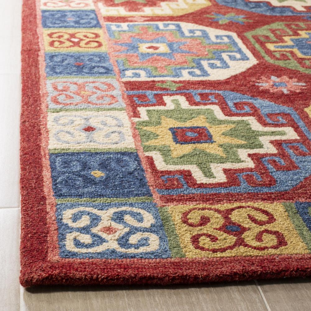 Aspen APN802 Hand Tufted Indoor Area Rug - Red/Blue - 5'x8' - Safavieh