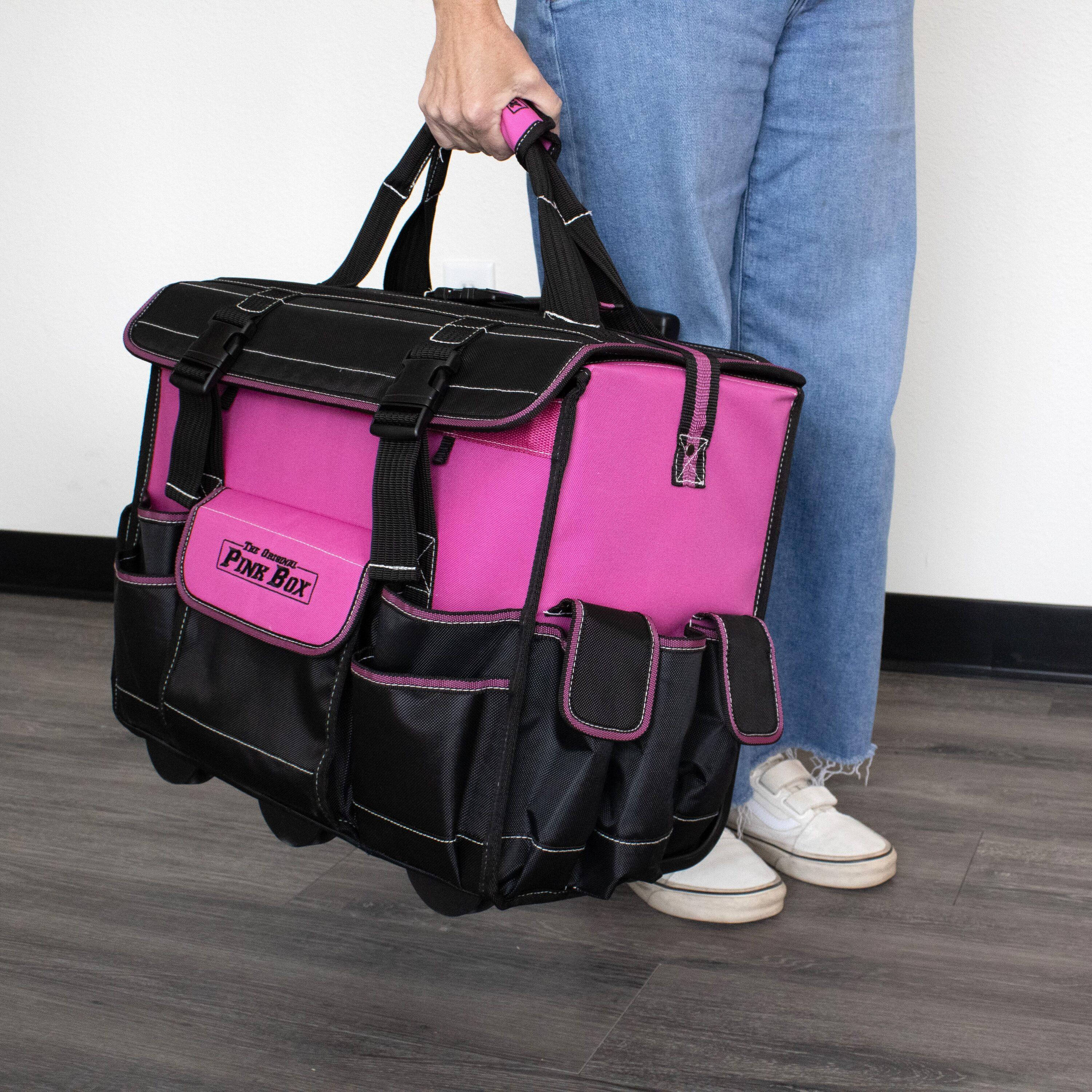 The Original Pink Box 18.25" Heavy-Duty Rolling Tool Bag