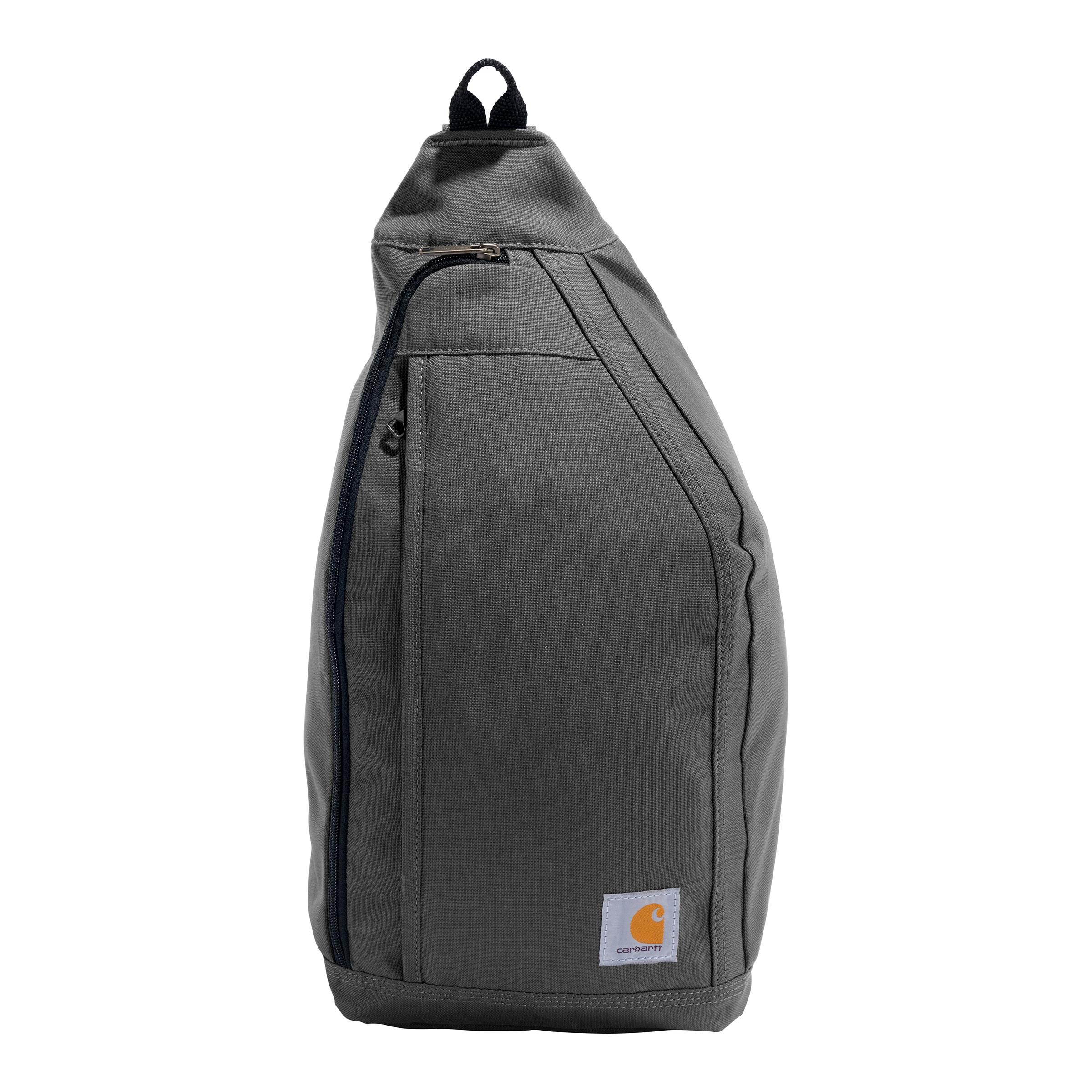Gravel Gray Polyester Men's Shoulder Bag with Adjustable Strap