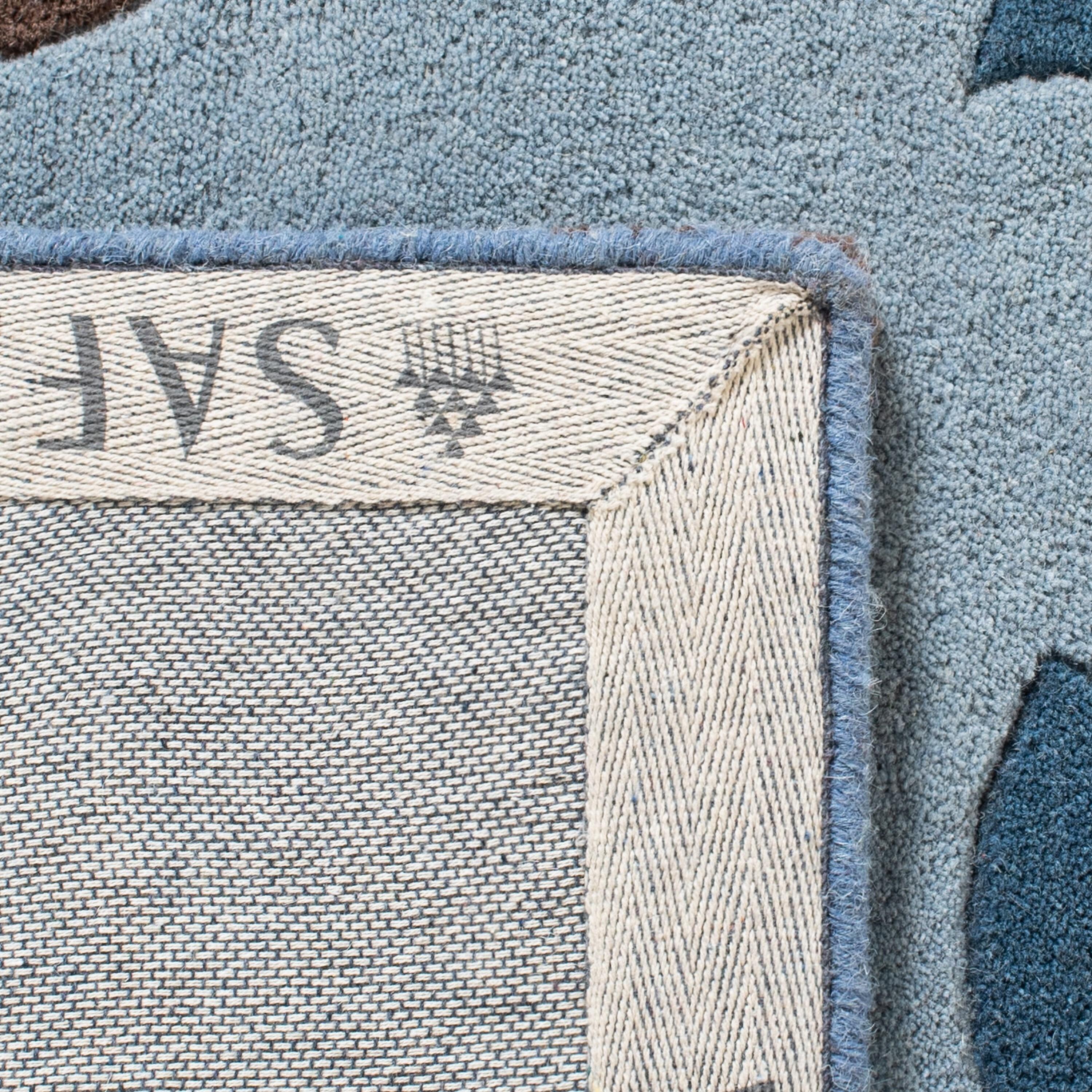 SAFAVIEH Soho Martha Floral Wool Area Rug, Brown/Blue, 5' x 8'
