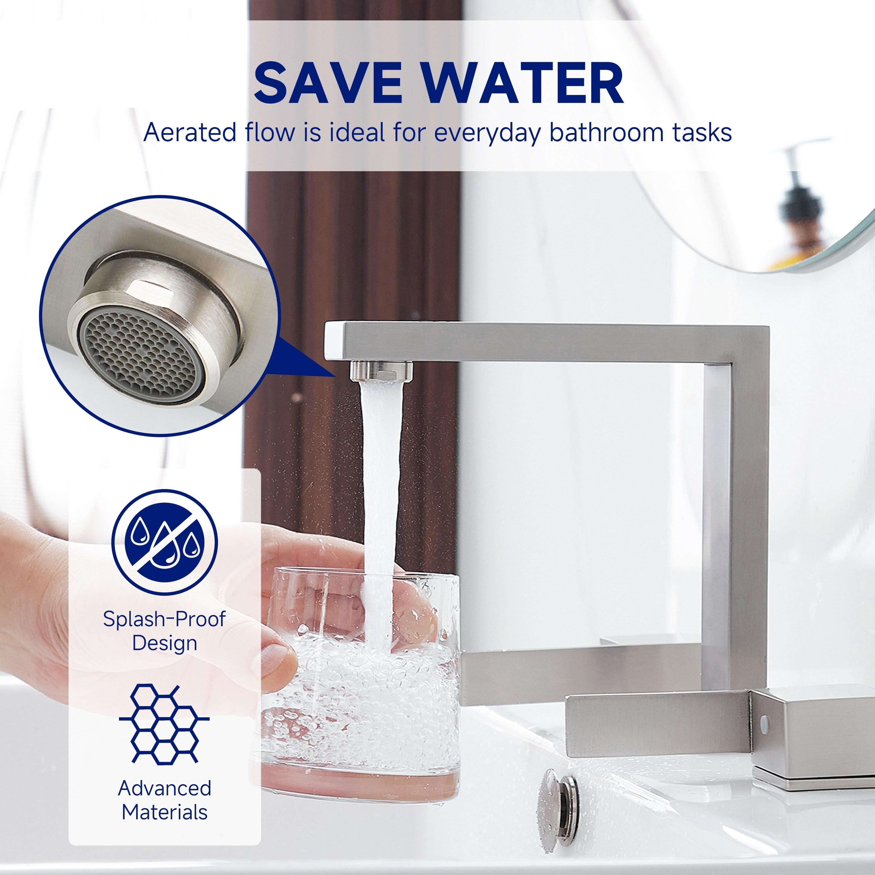 Widespread Single-handle Bathroom Faucet with Drain Assembly