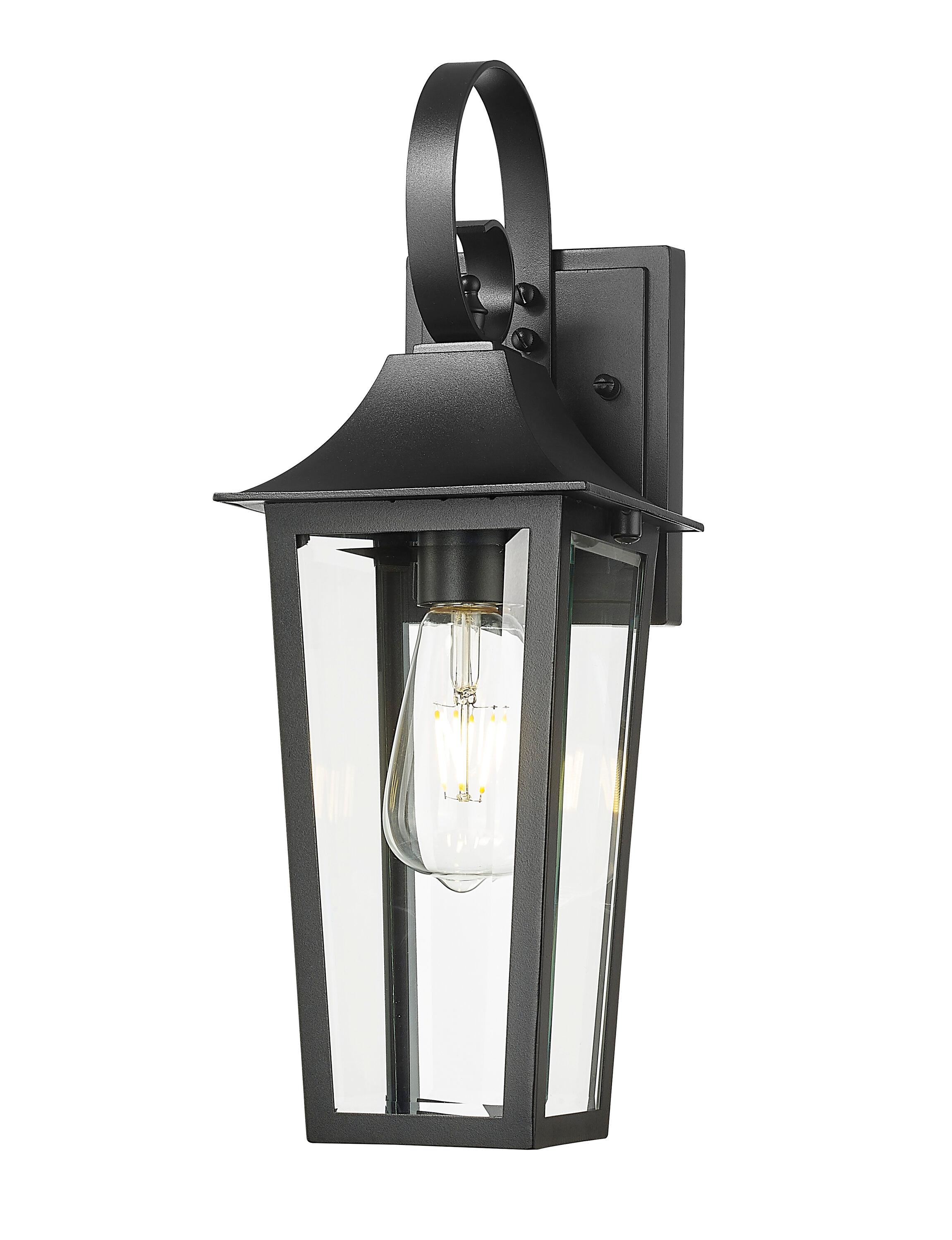 Gannon 1 Light Outdoor Wall Light in Black