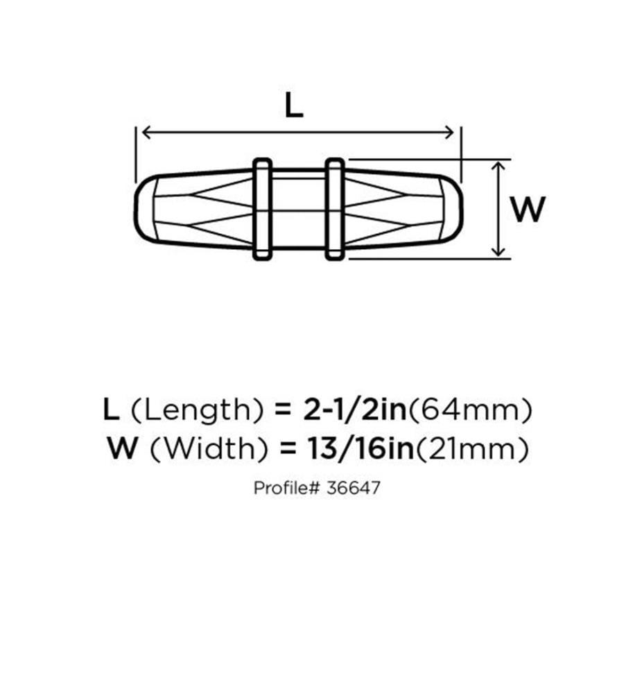 Carrione 1 9/16" Length Bar Knob