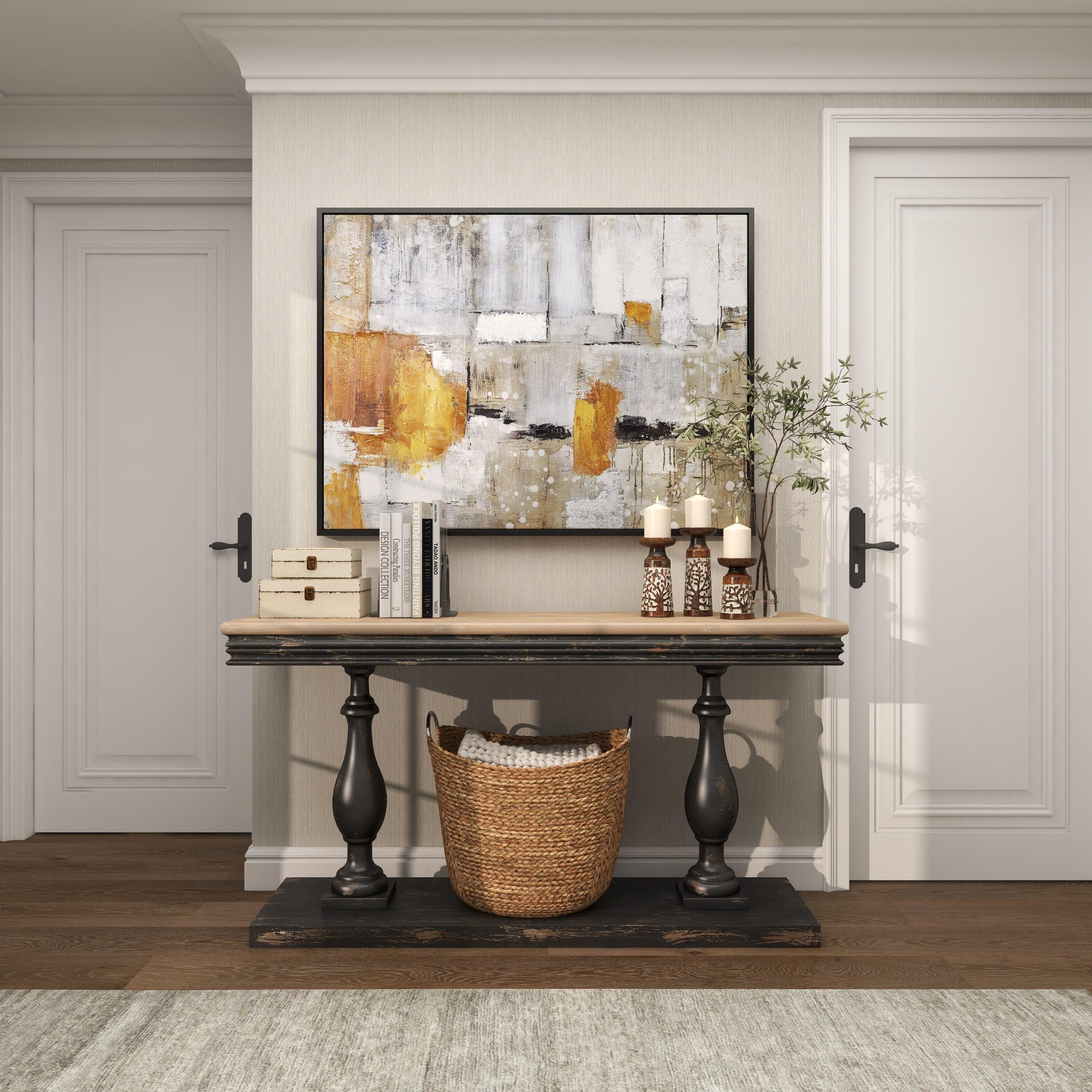 DecMode 3 Candle Brown Mango Wood Handmade Candle Holder, Set of 3